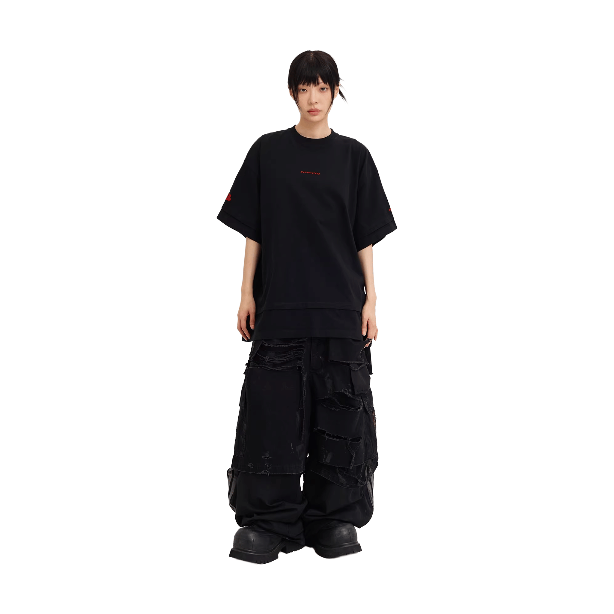 MASONPRINCE Double Golden Ratio S/S Tee Black/Red (SS26)