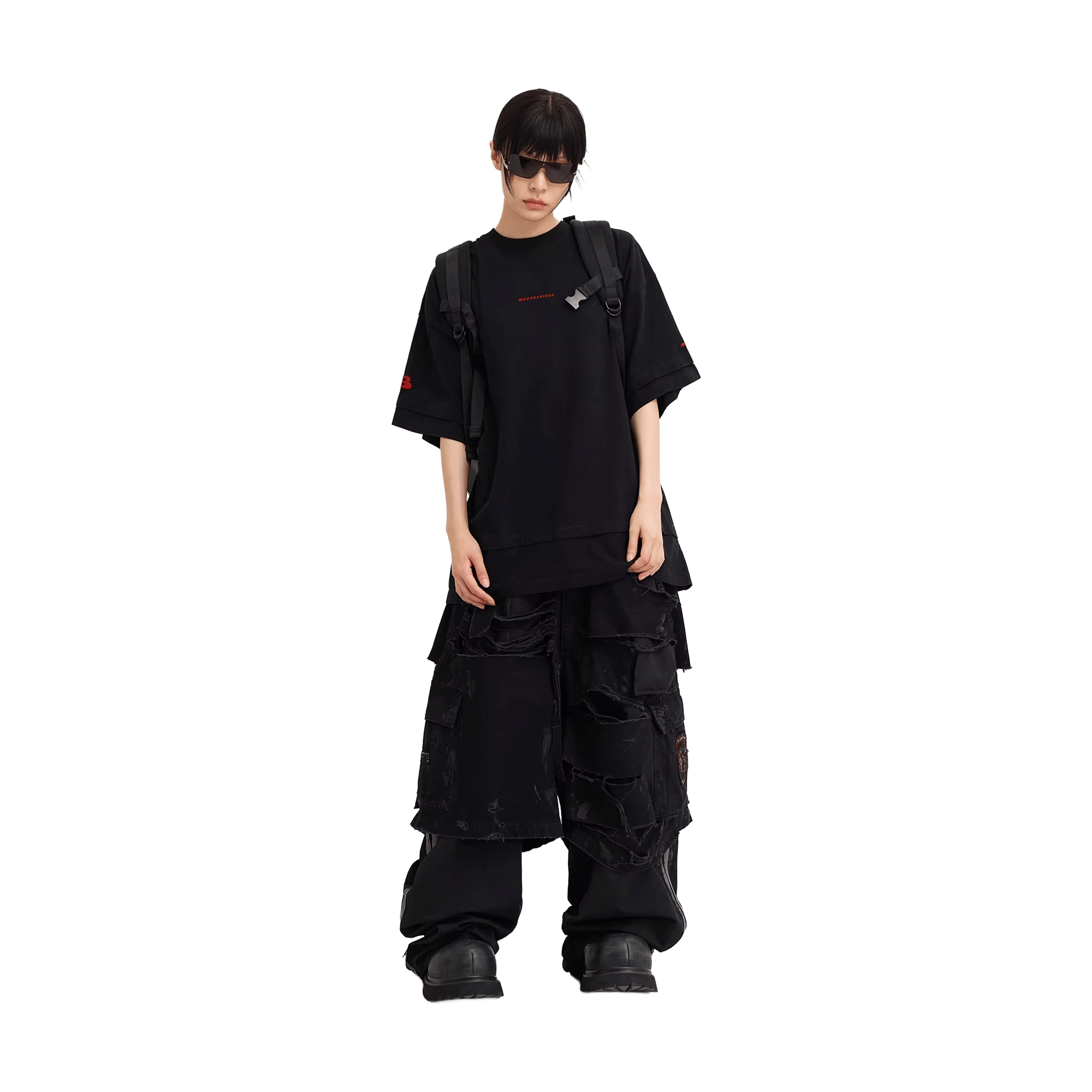 MASONPRINCE Double Golden Ratio S/S Tee Black/Red (SS26)