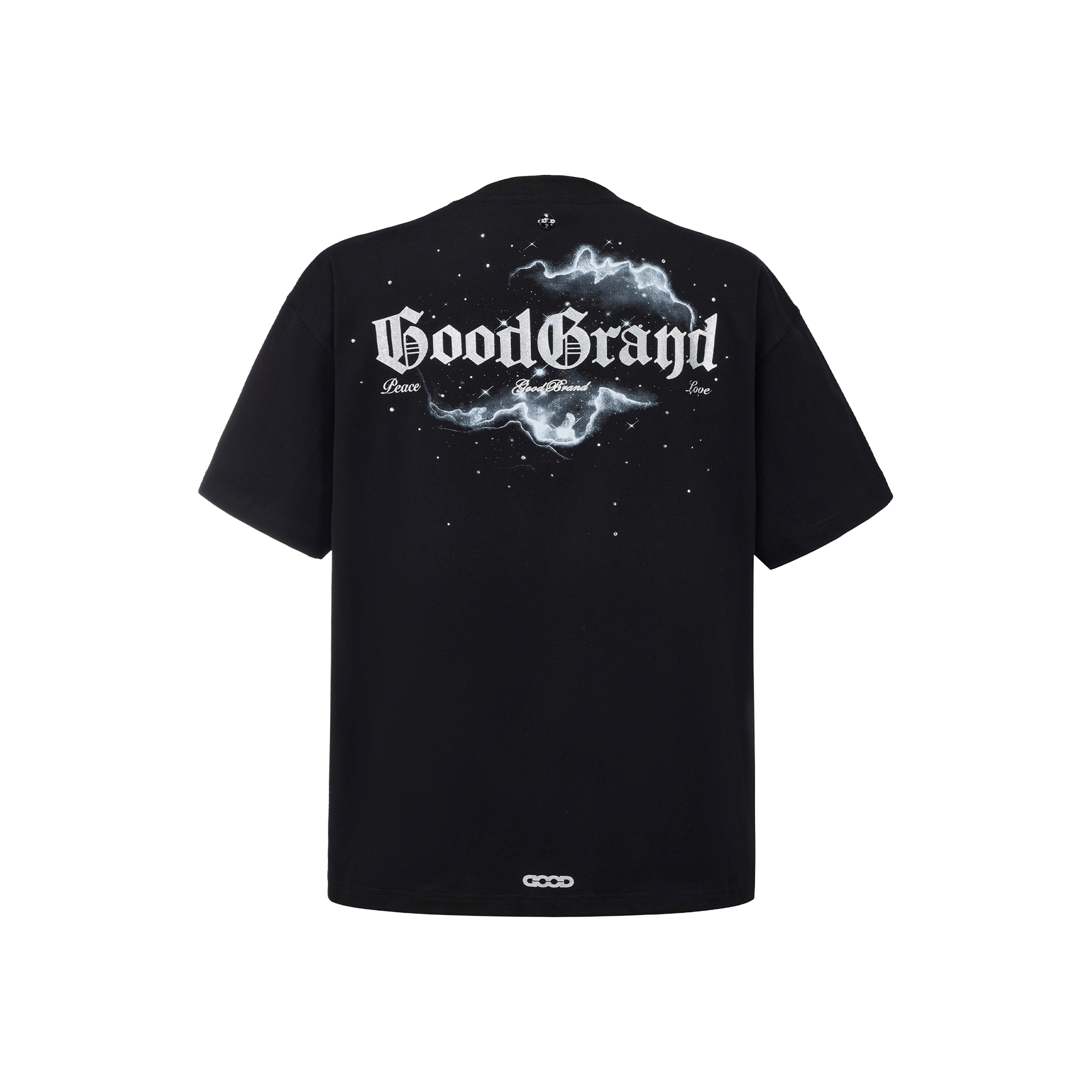 GOODBRAND Nebula Silver Print Rhinestone Tee Black (SS26)