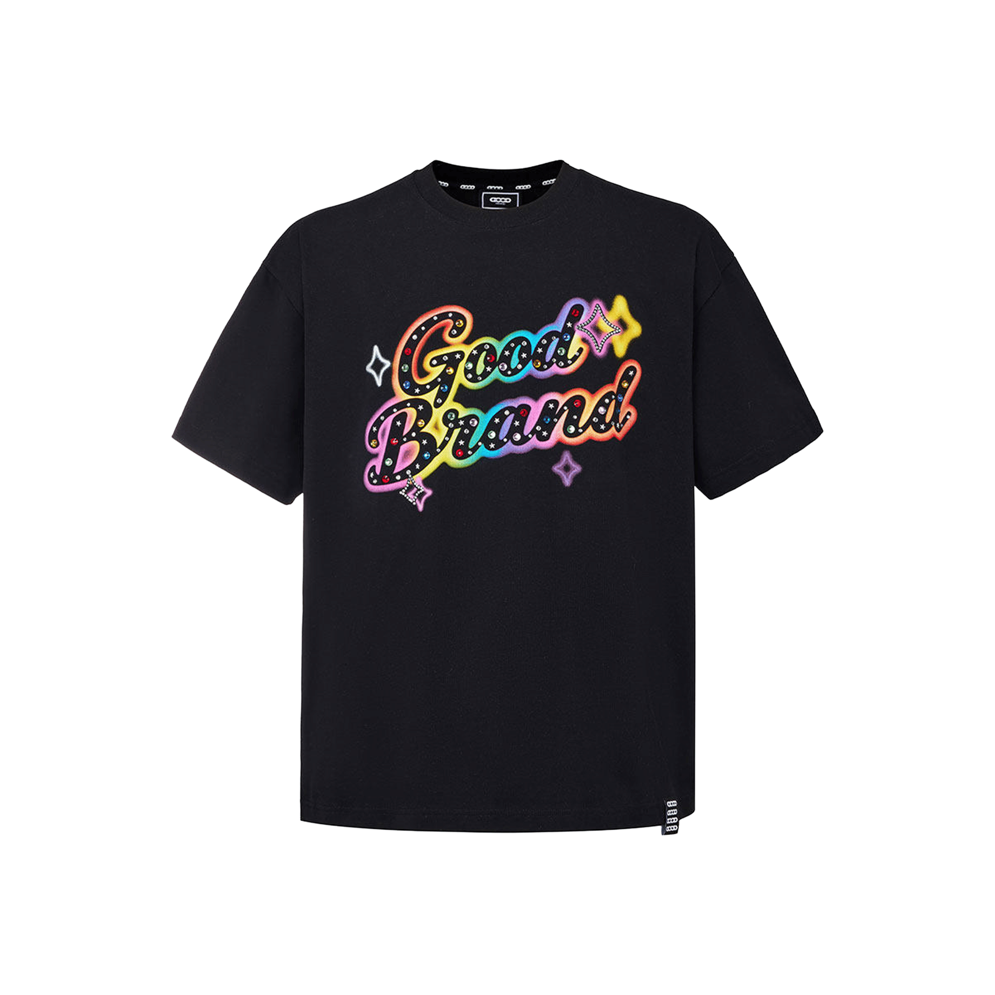 GOODBRAND Colourful Slogan Hot Stamping Tee Black (SS26)