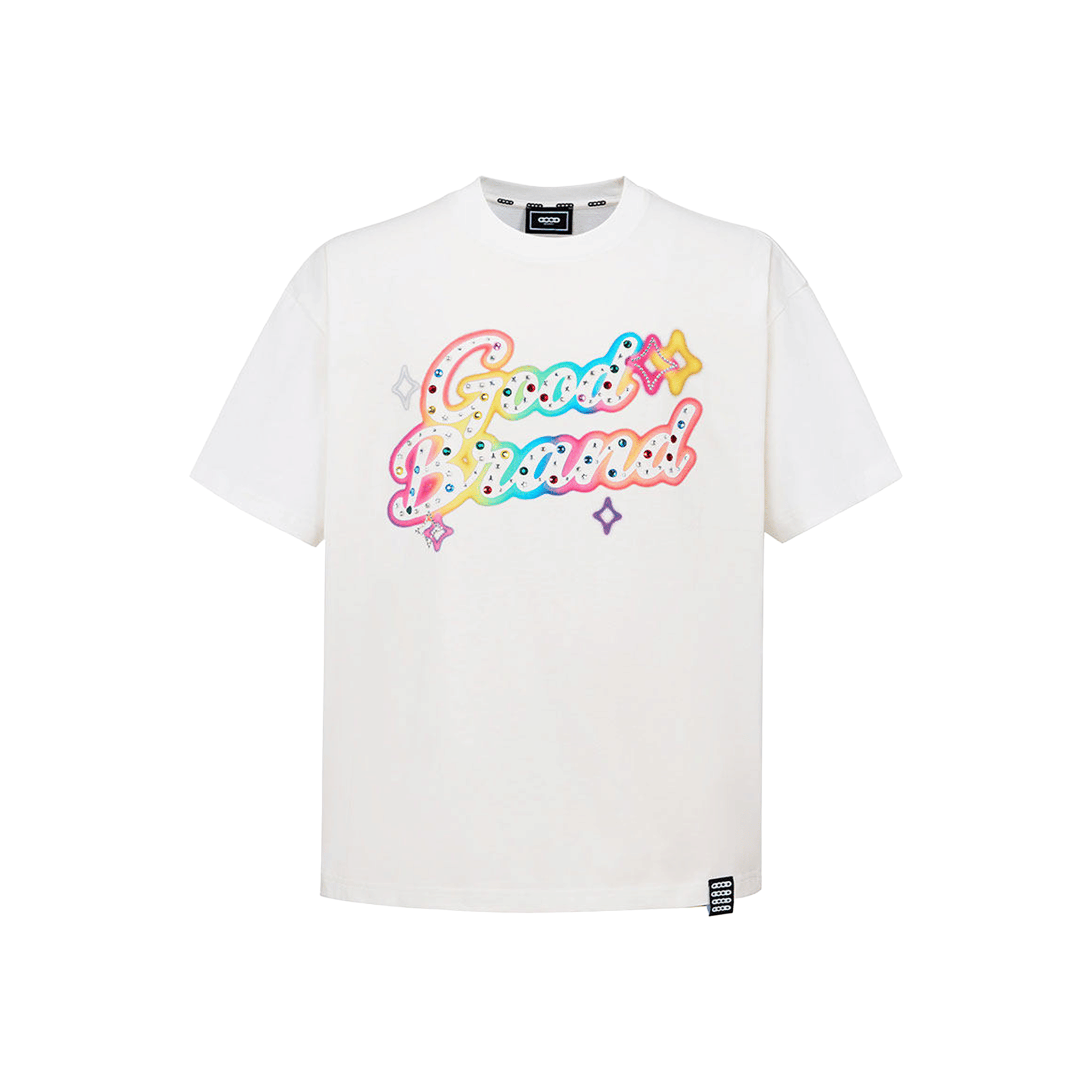 GOODBRAND Colourful Slogan Hot Stamping Tee White (SS26)