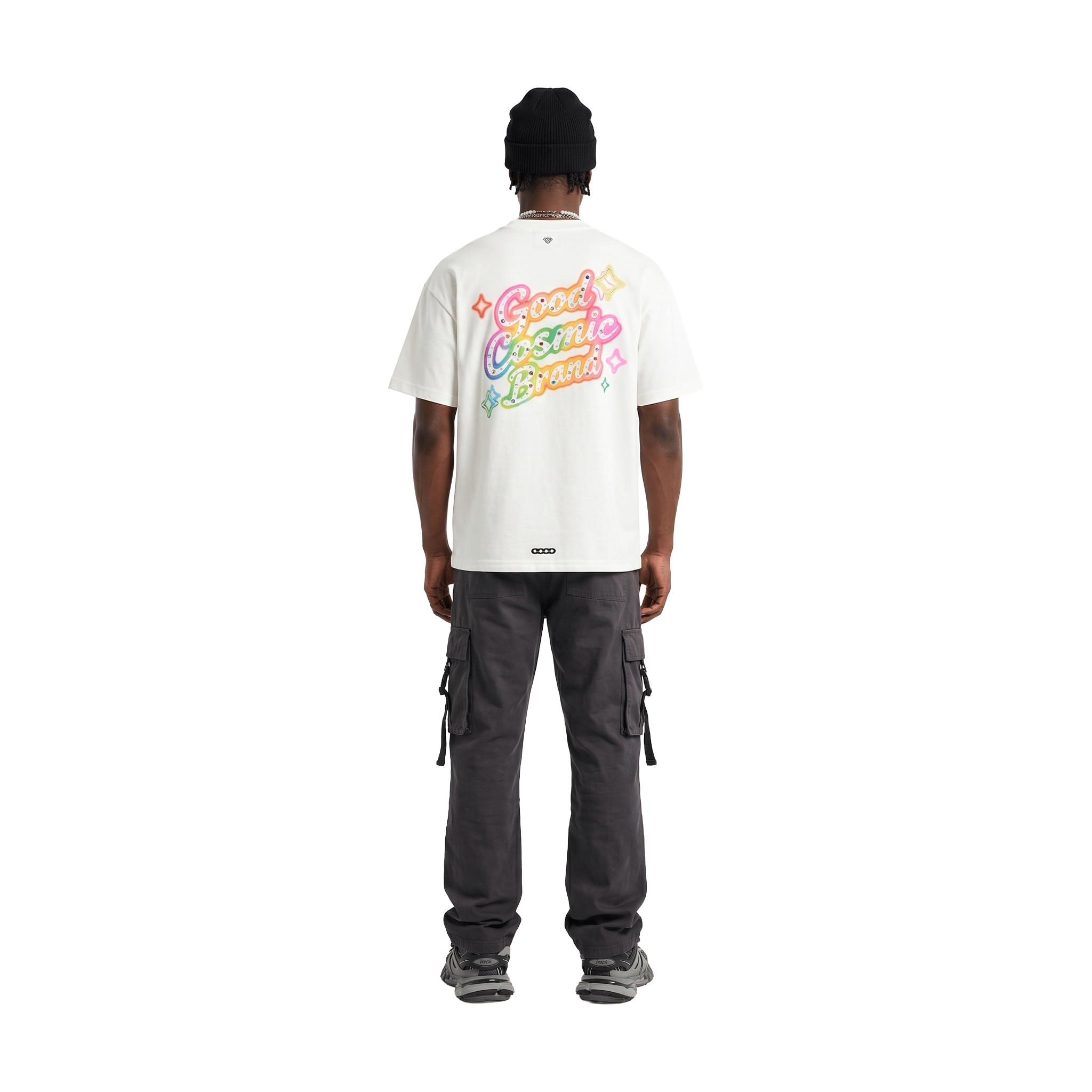 GOODBRAND Colourful Slogan Hot Stamping Tee White (SS26)