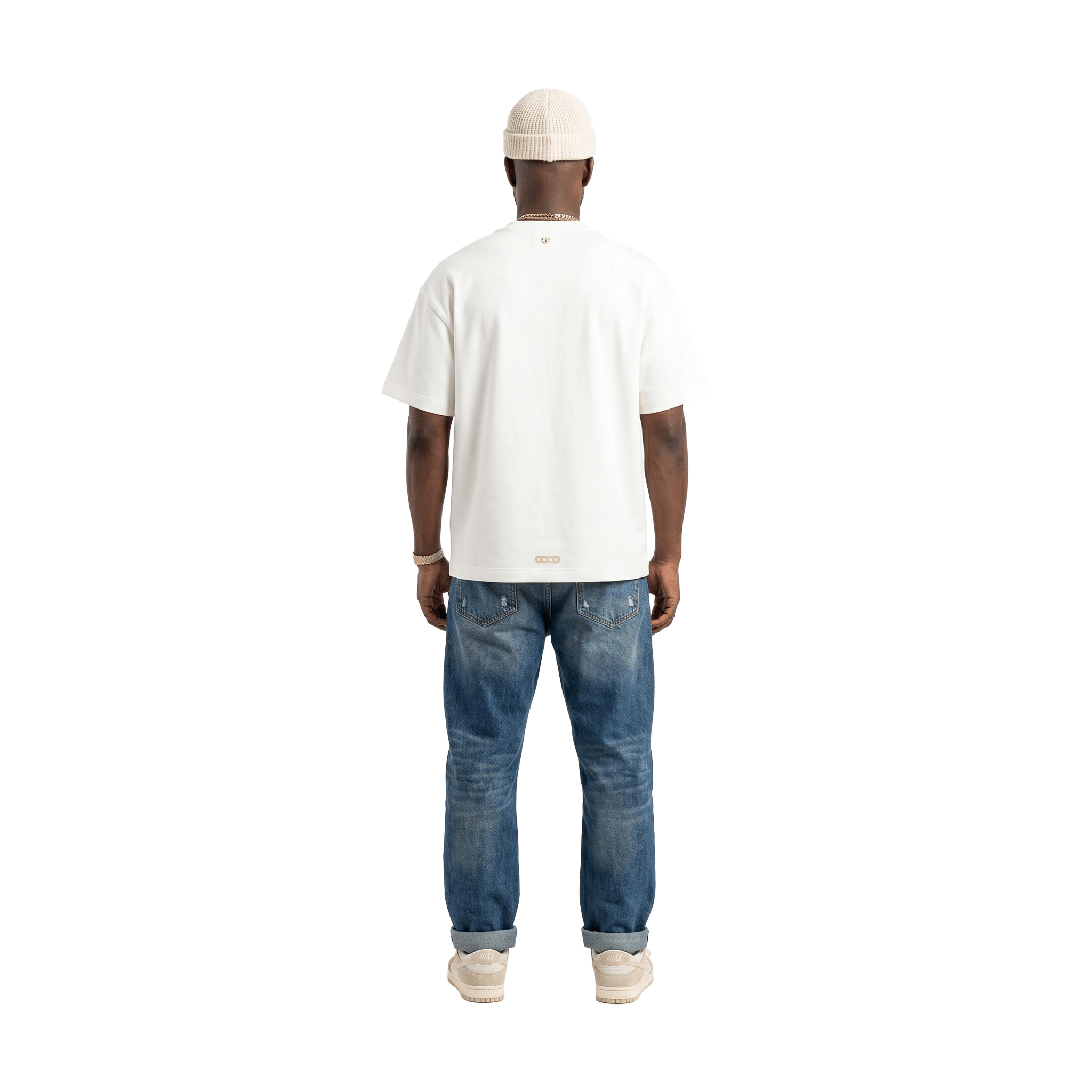 GOODBRAND Slogan Champagne Fragment Tee White (SS26)