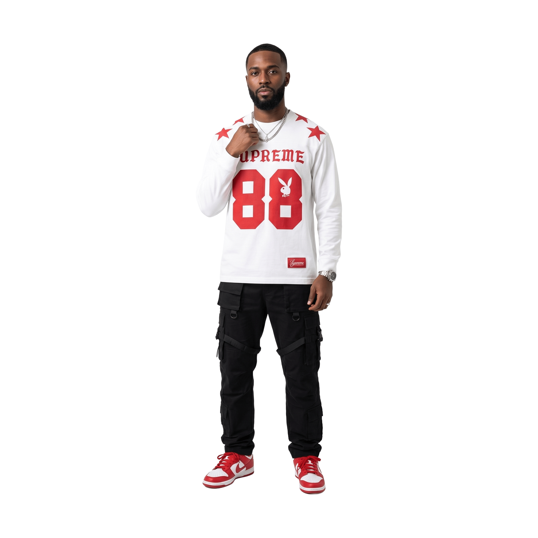 Supreme x Playboy® Long Sleeved Football Tee White (SS26)