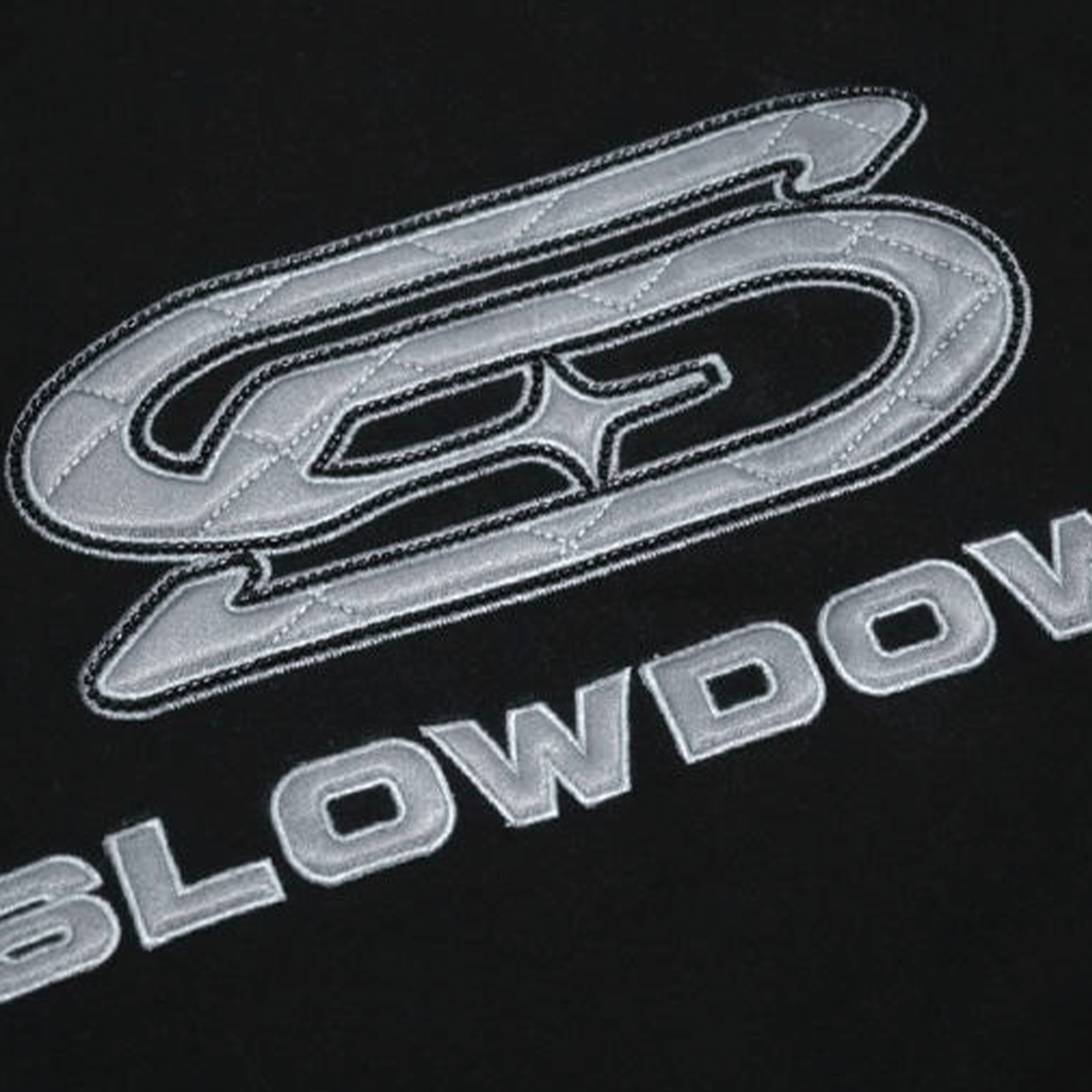 SLOWDOWN Time Out SD Quilted Logo Hoodie Black (SS26)