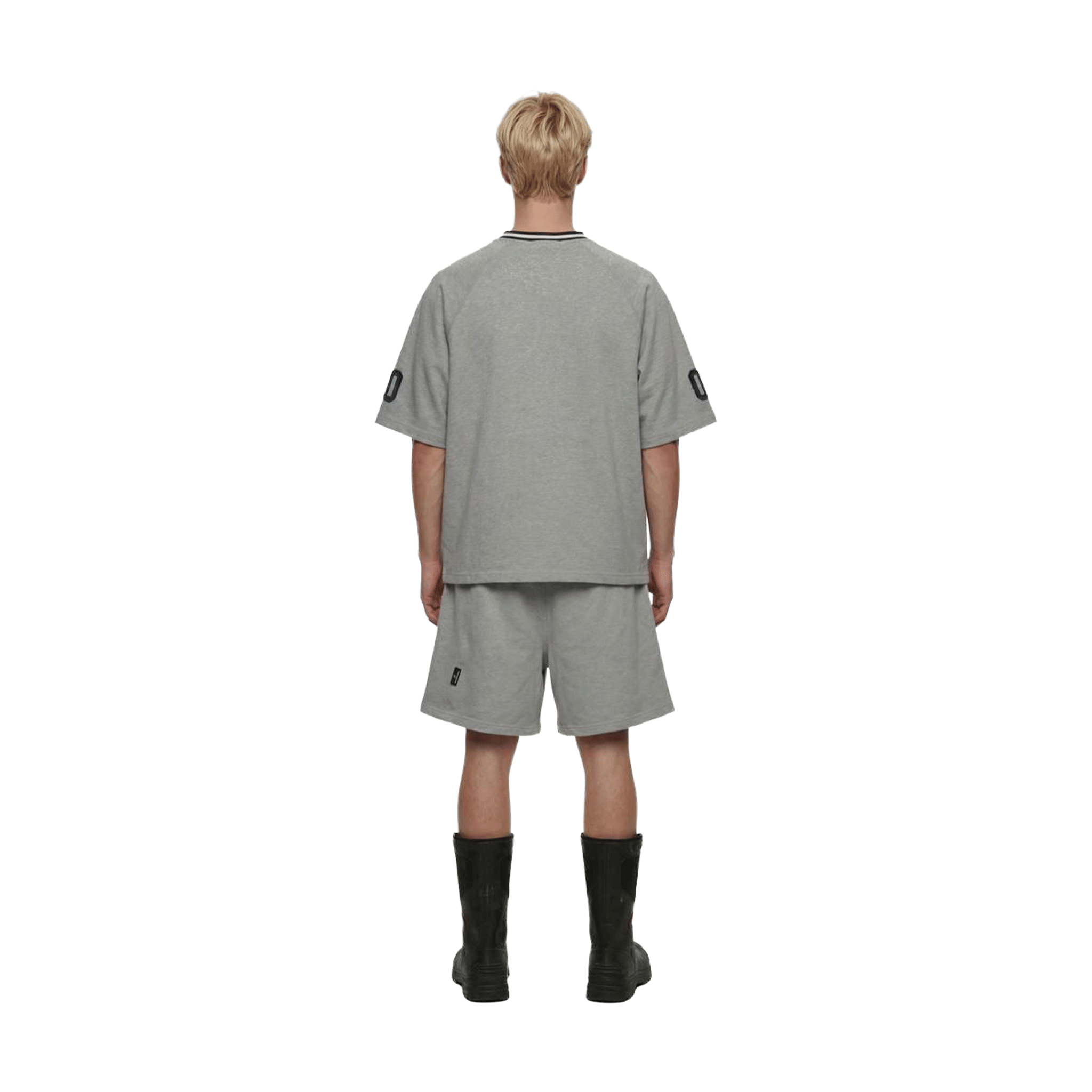 SLOWDOWN Time Out SD Quilted V-Neck Jersey Light Grey (SS26)