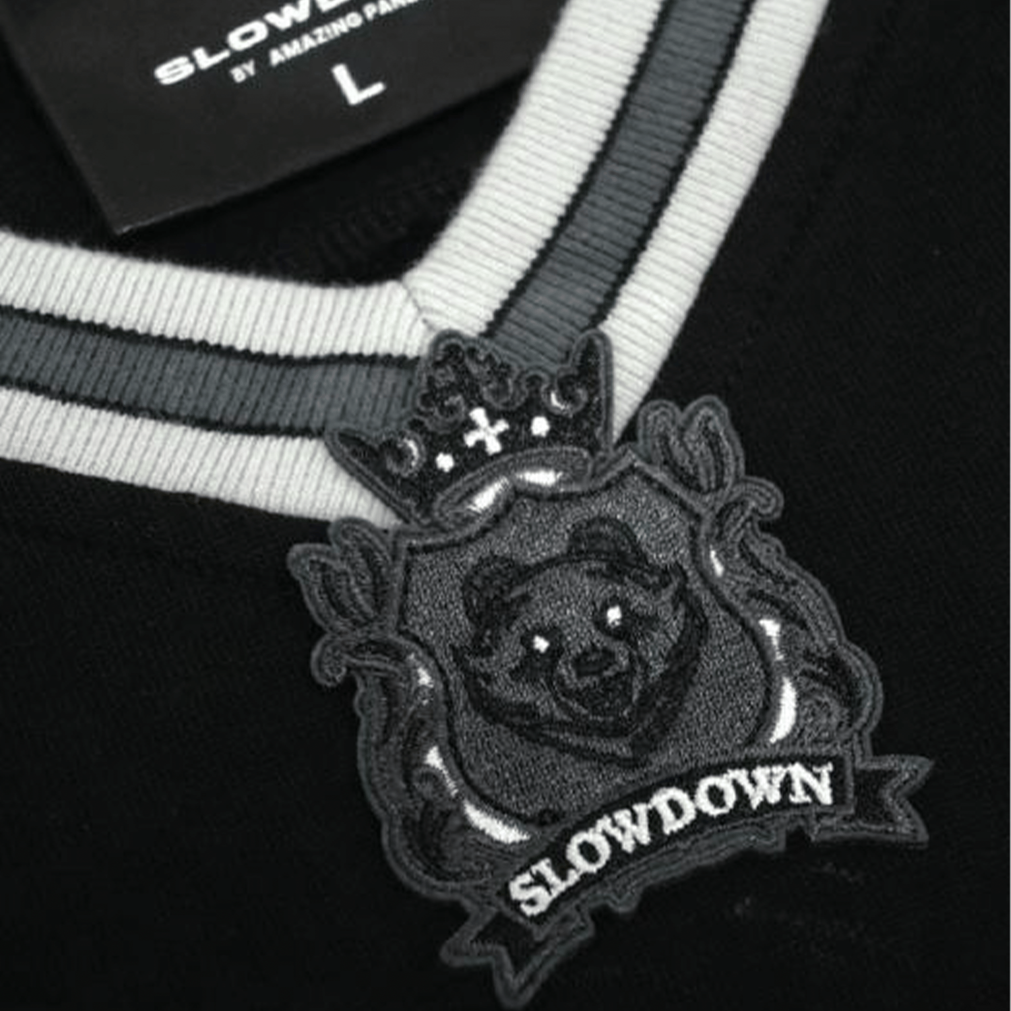 SLOWDOWN Time Out SD Quilted V-Neck Jersey Black (SS26)