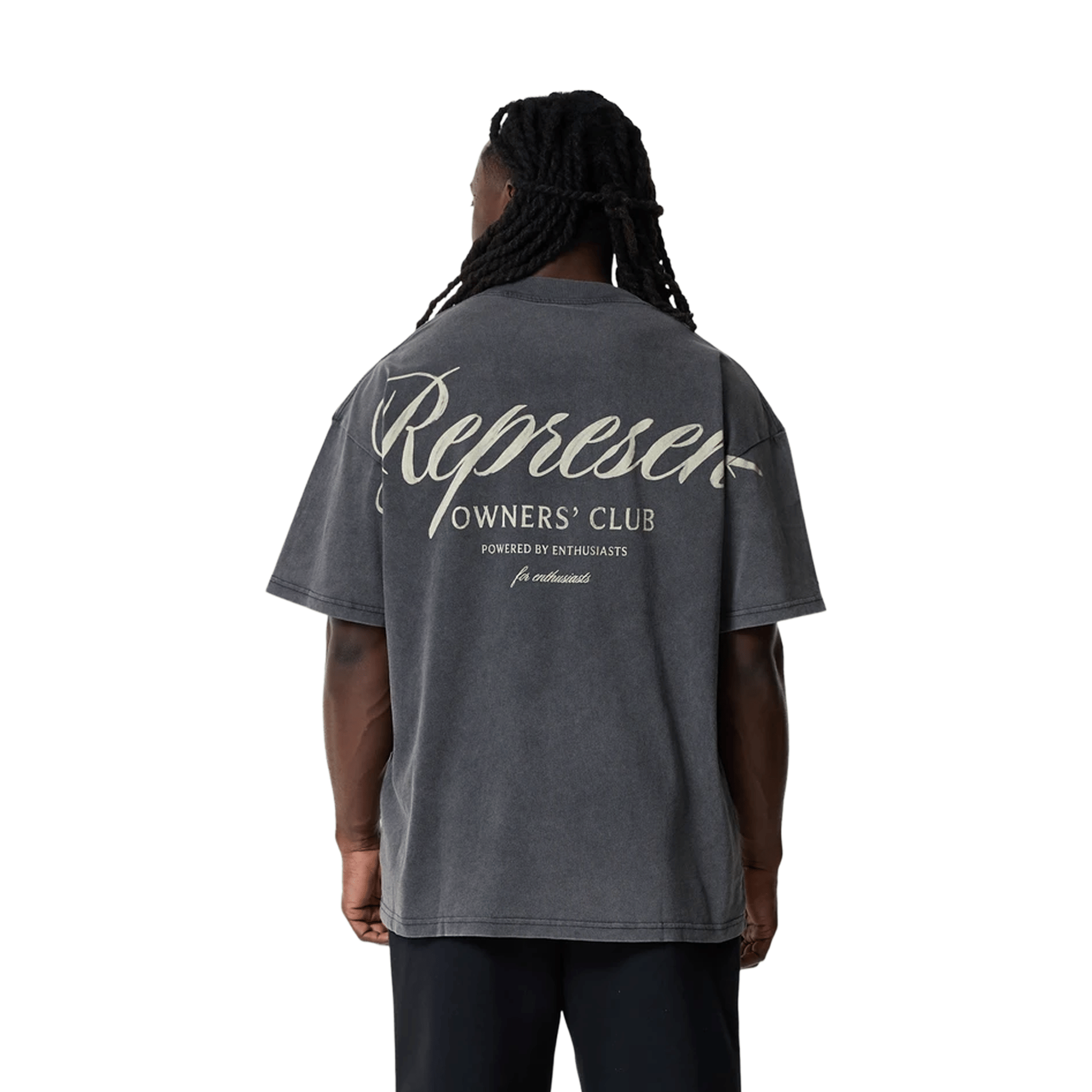 Represent Owners Club Script Tee Vintage Grey (SS26)