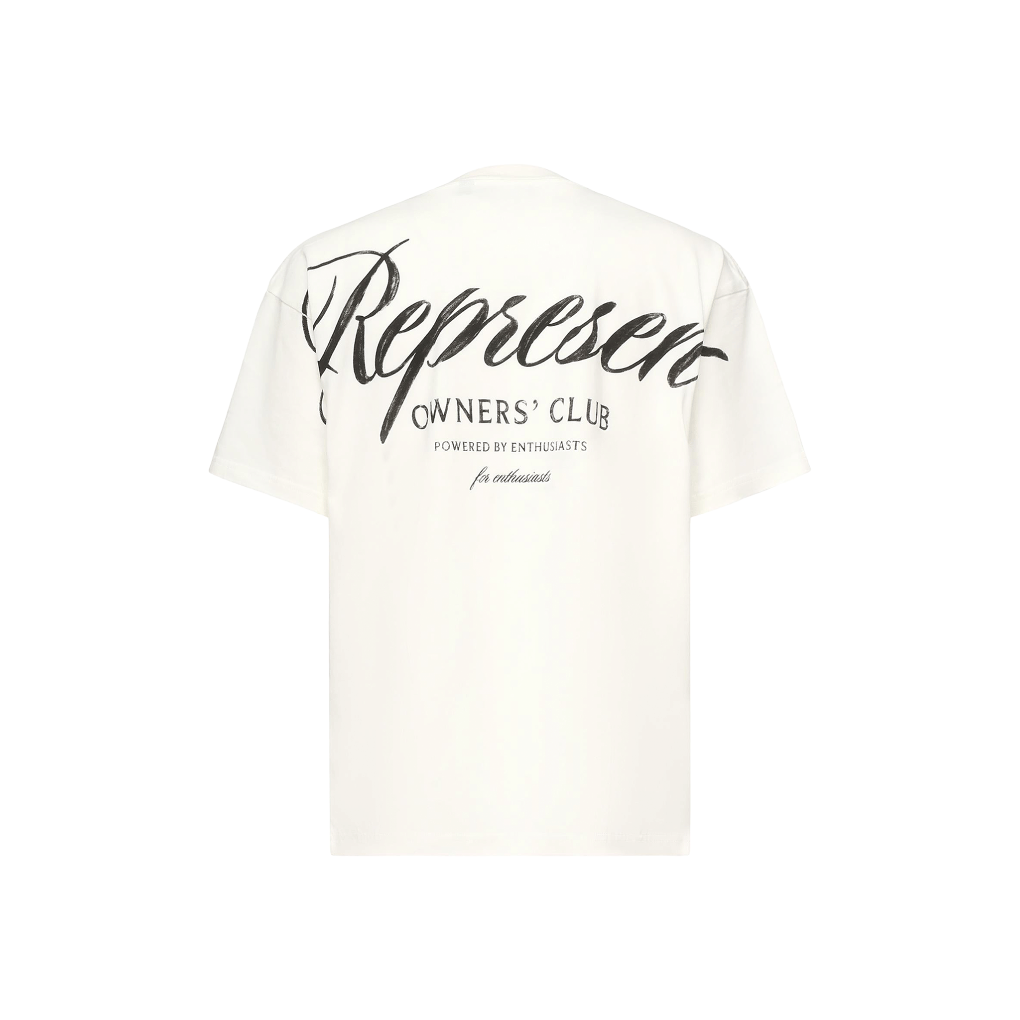 Represent Owners Club Script Tee Flat White (SS26)
