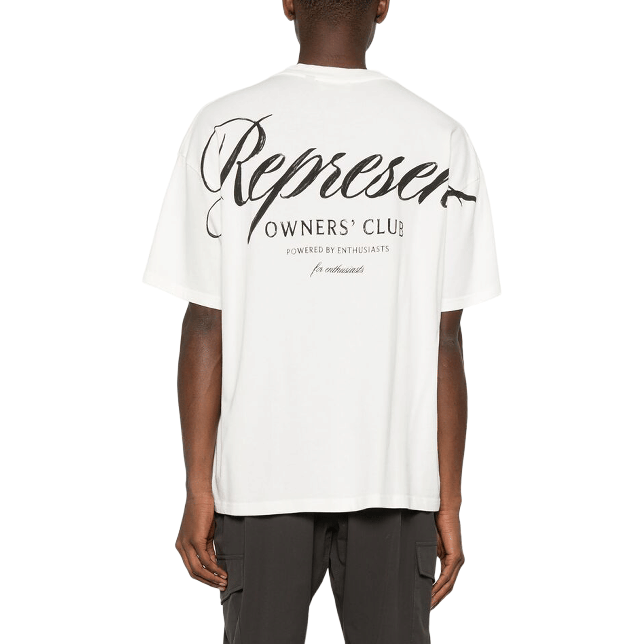 Represent Owners Club Script Tee Flat White (SS26)