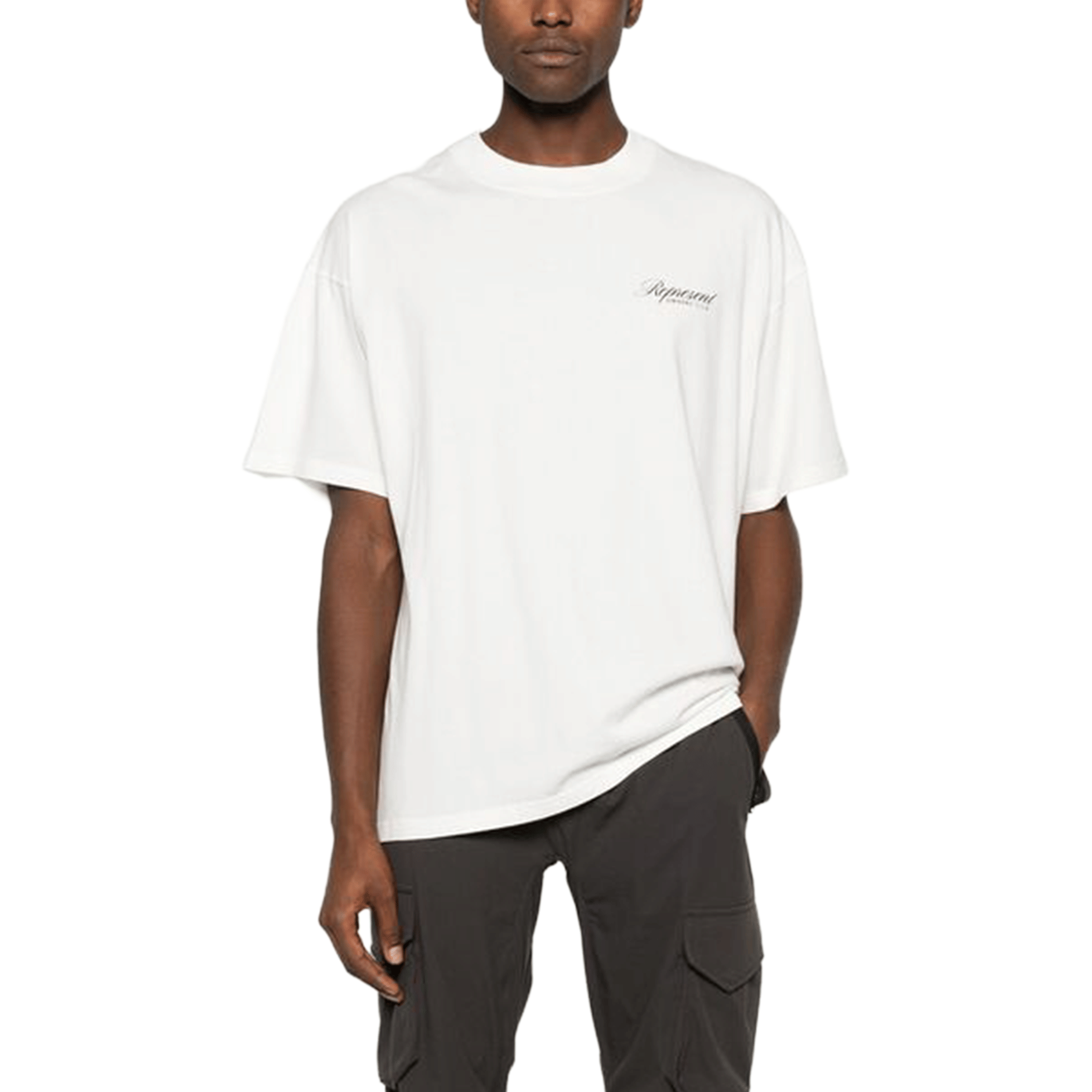 Represent Owners Club Script Tee Flat White (SS26)