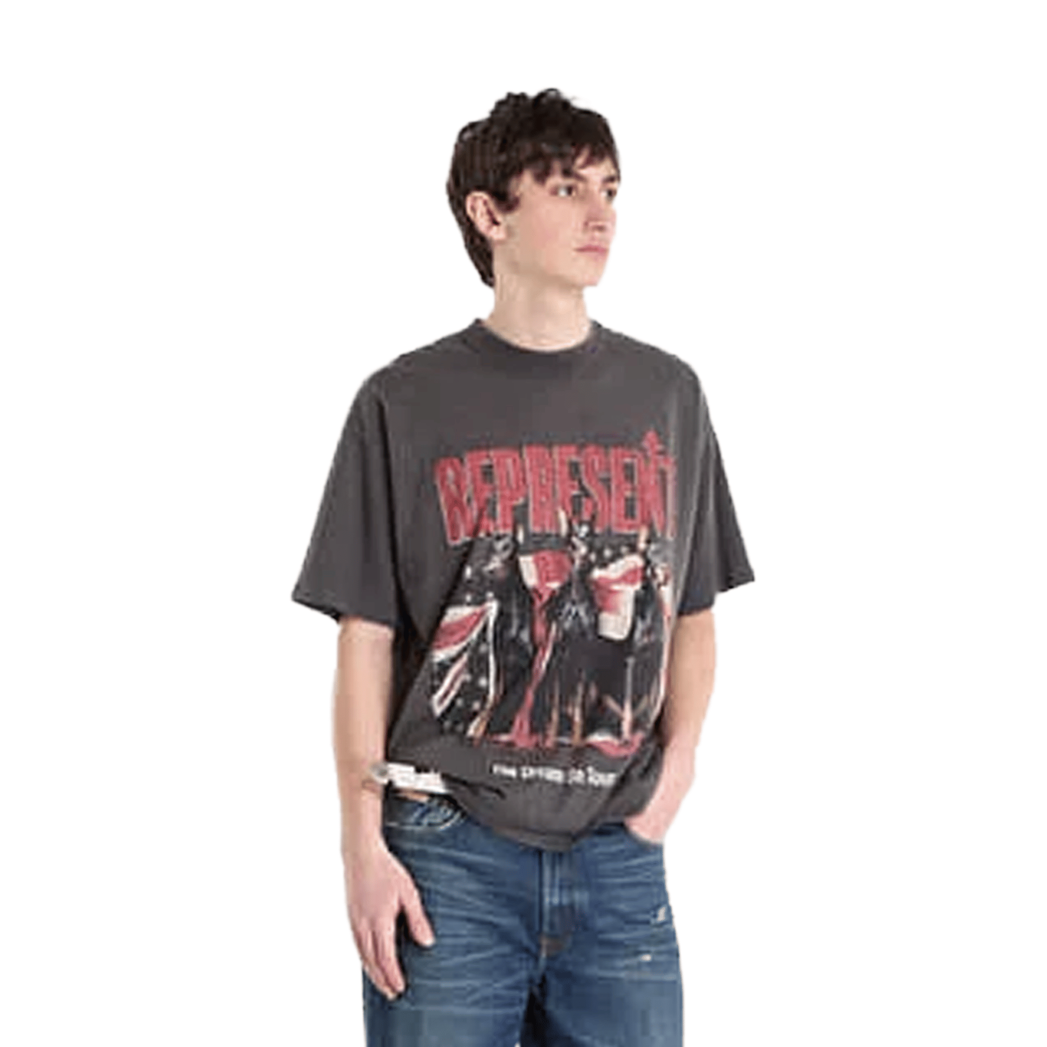 Represent Dream On Tour Tee Sun Fade Grey (SS26)