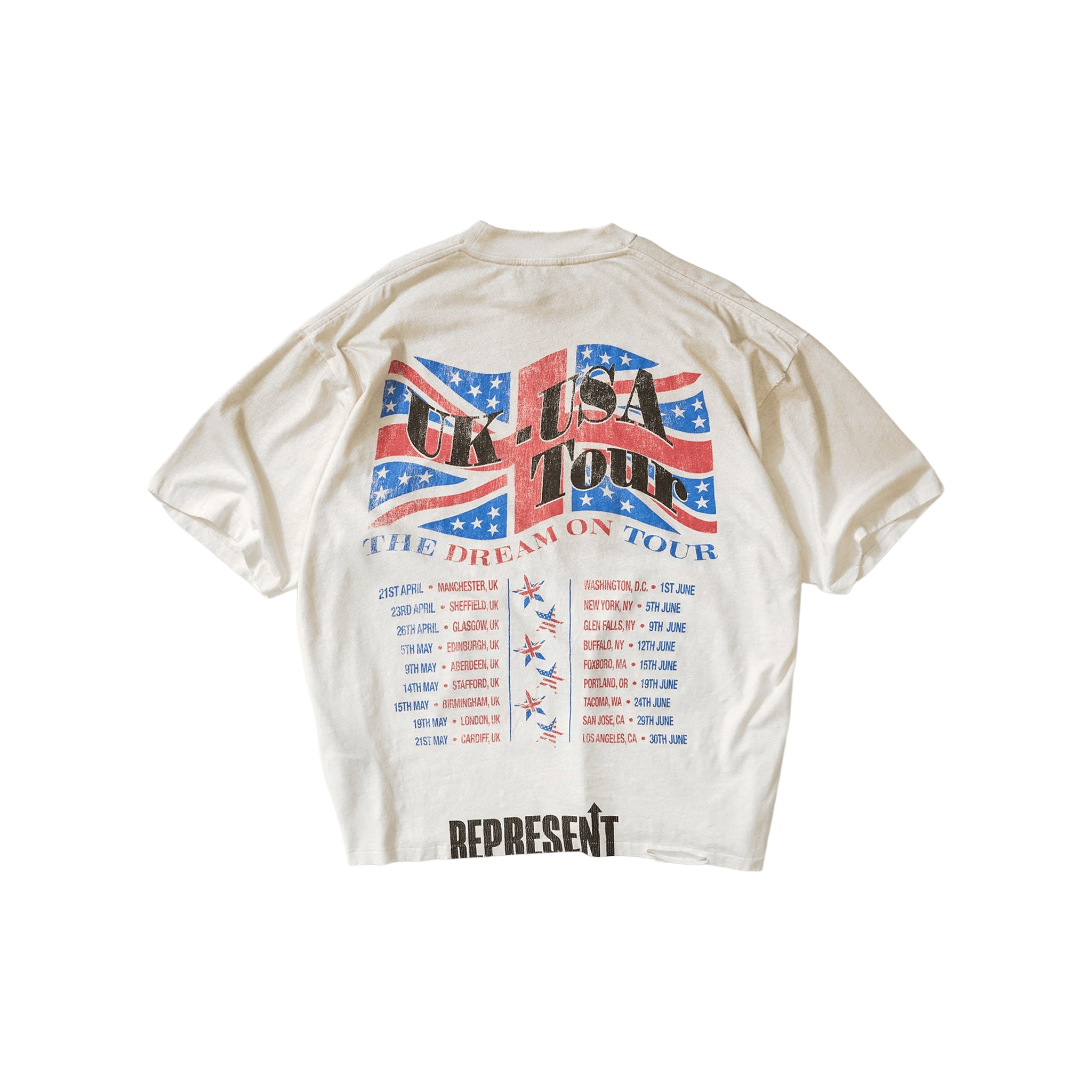 Represent Dream On Tour Tee Washed Ecru (SS26)