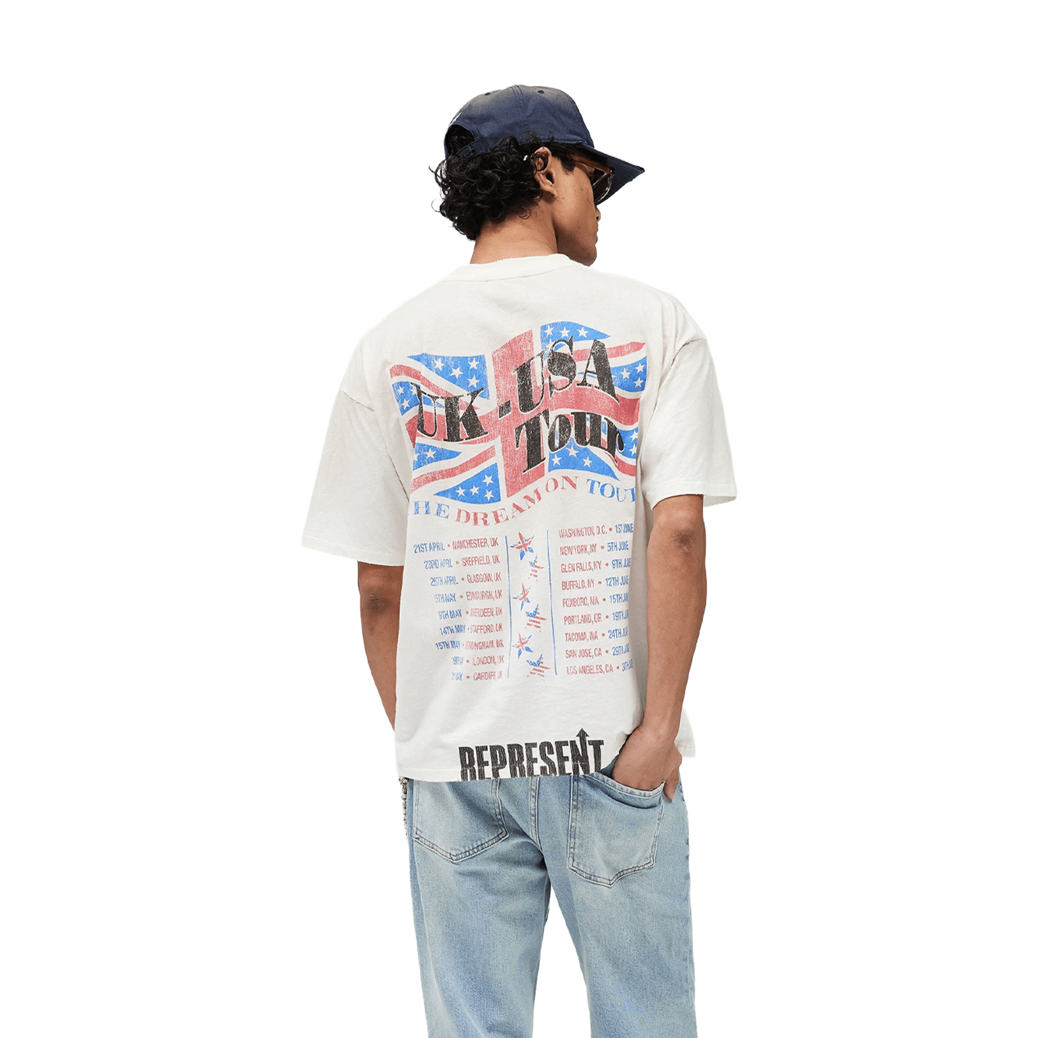 Represent Dream On Tour Tee Washed Ecru (SS26)
