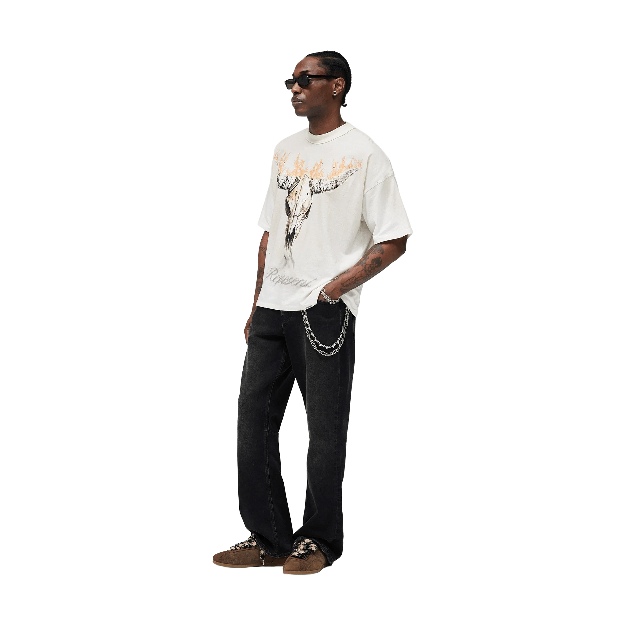 Represent British Cowboys Tee Washed Ecru (SS26)