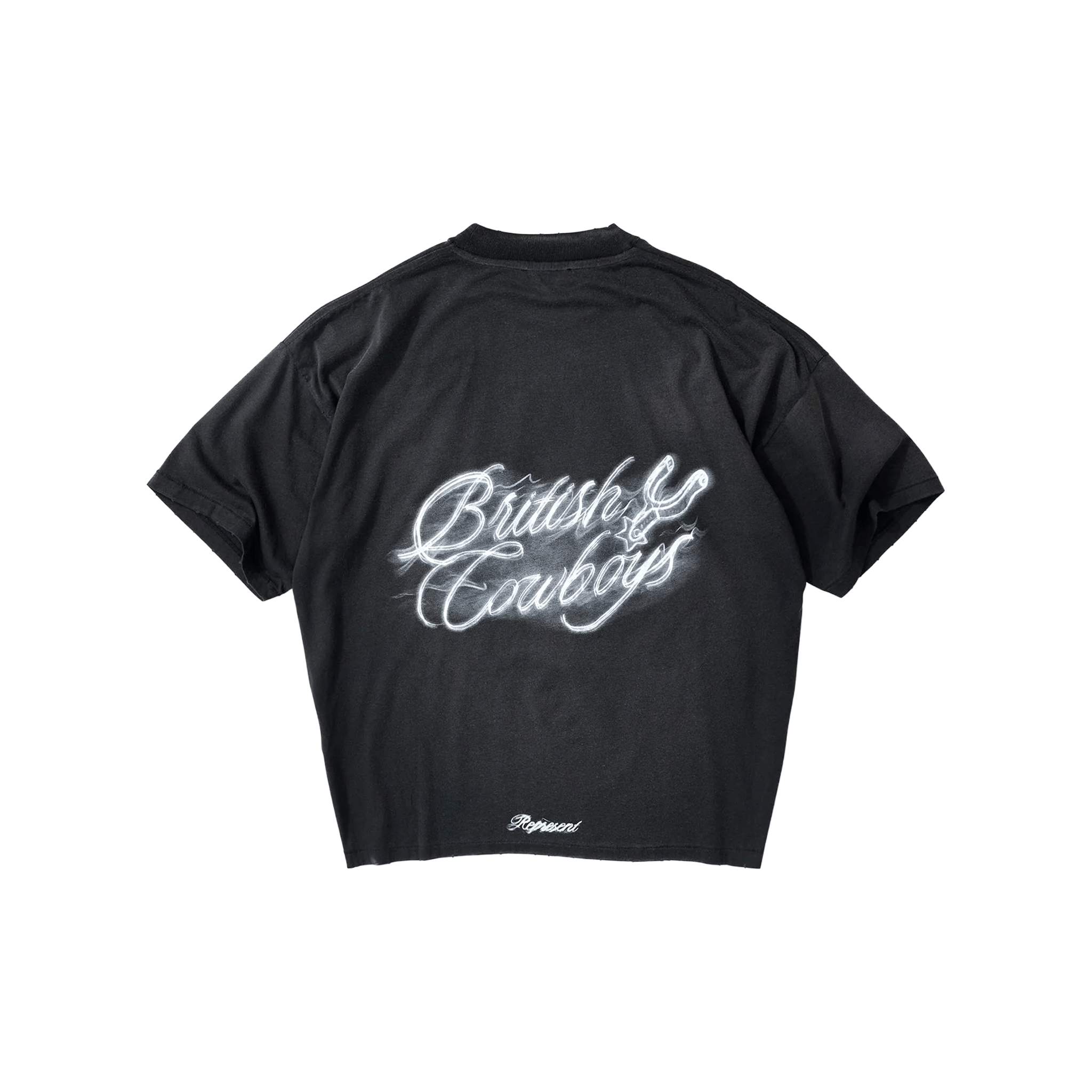 Represent British Cowboys Tee Stained Black (SS26)