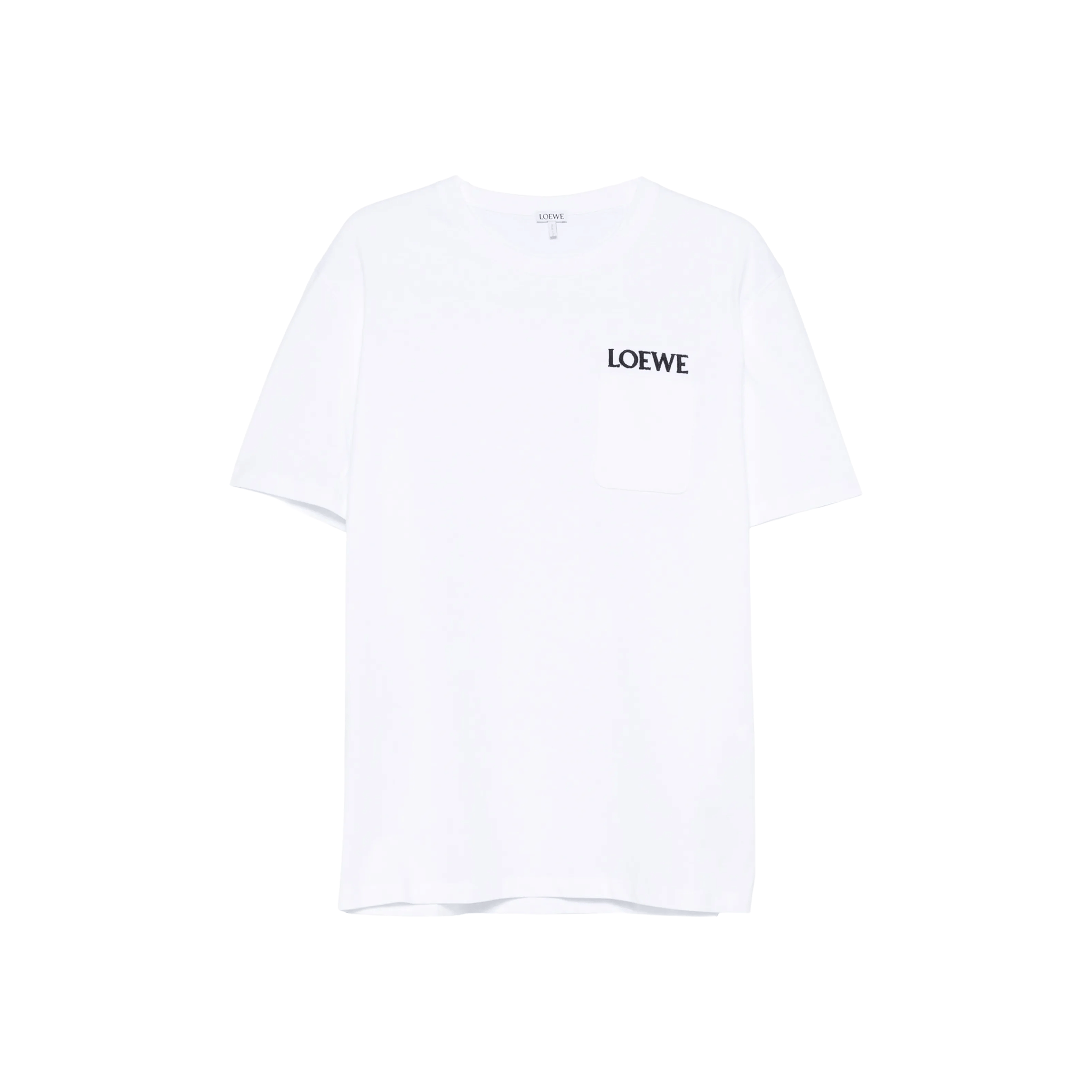 LOEWE Chest Patch Pocket Relaxed Fit Tee White (SS26)