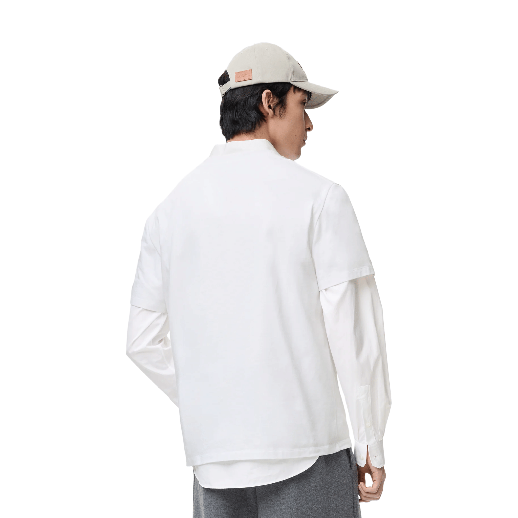 LOEWE Chest Patch Pocket Relaxed Fit Tee White (SS26)