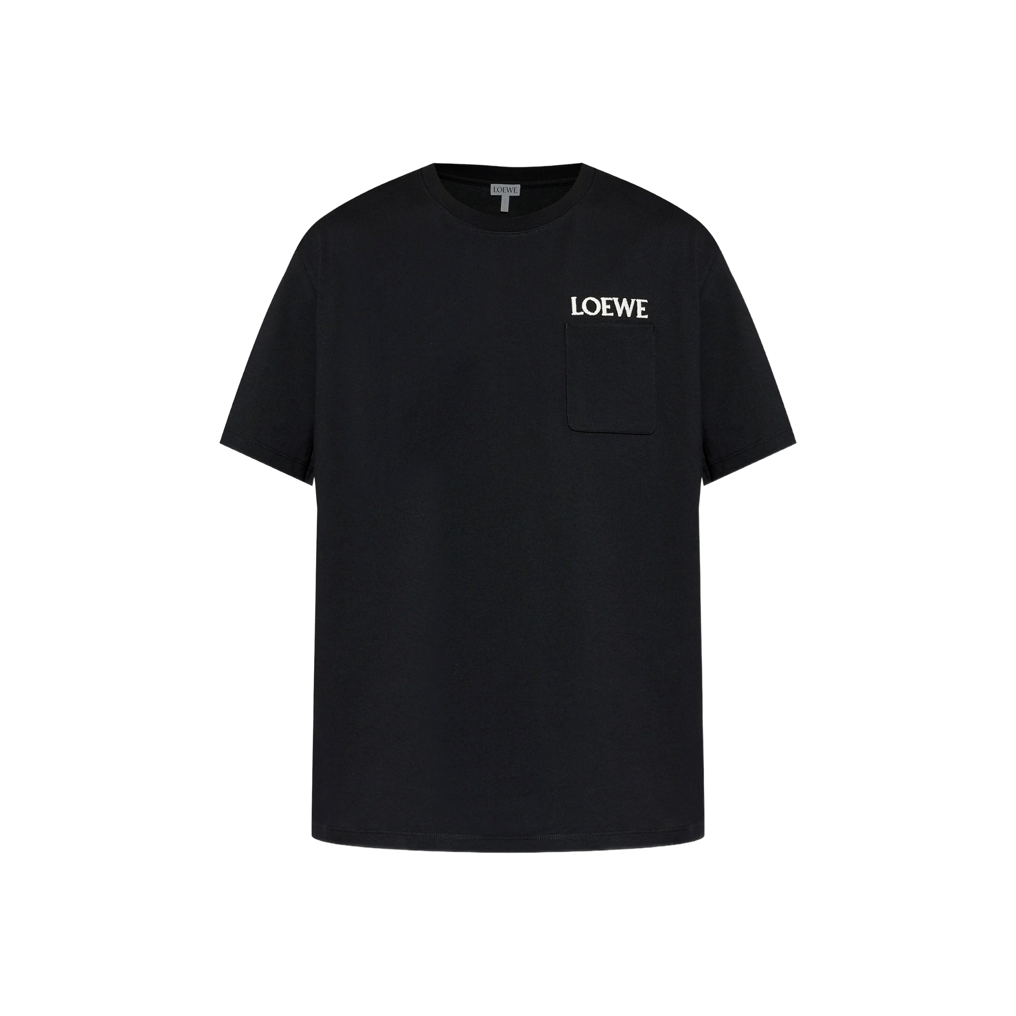 LOEWE Chest Patch Pocket Relaxed Fit Tee Black (SS26)