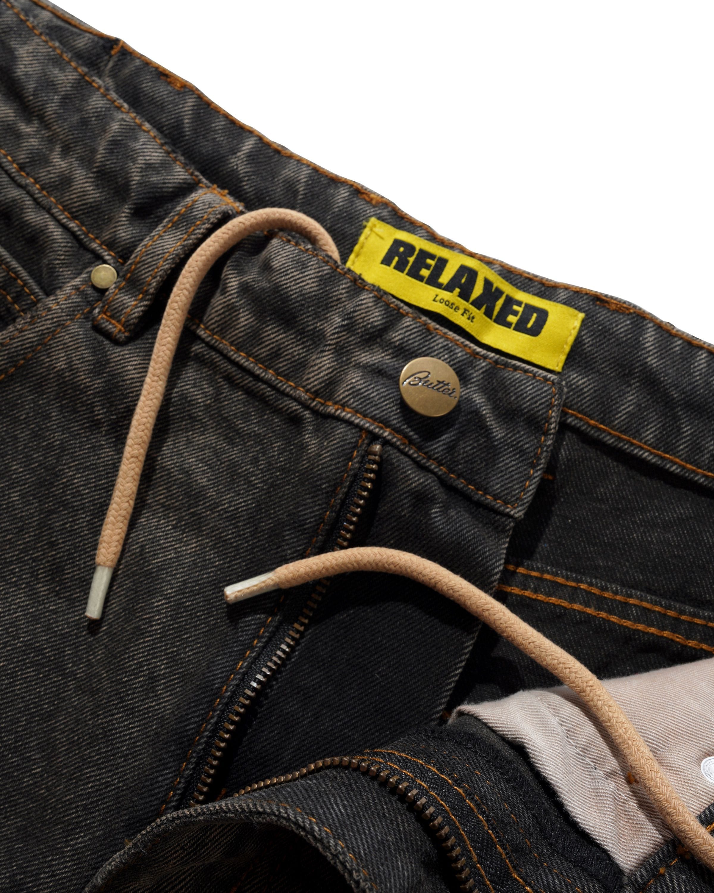 Butter Goods Relaxed Denim Jeans Faded Charcoal