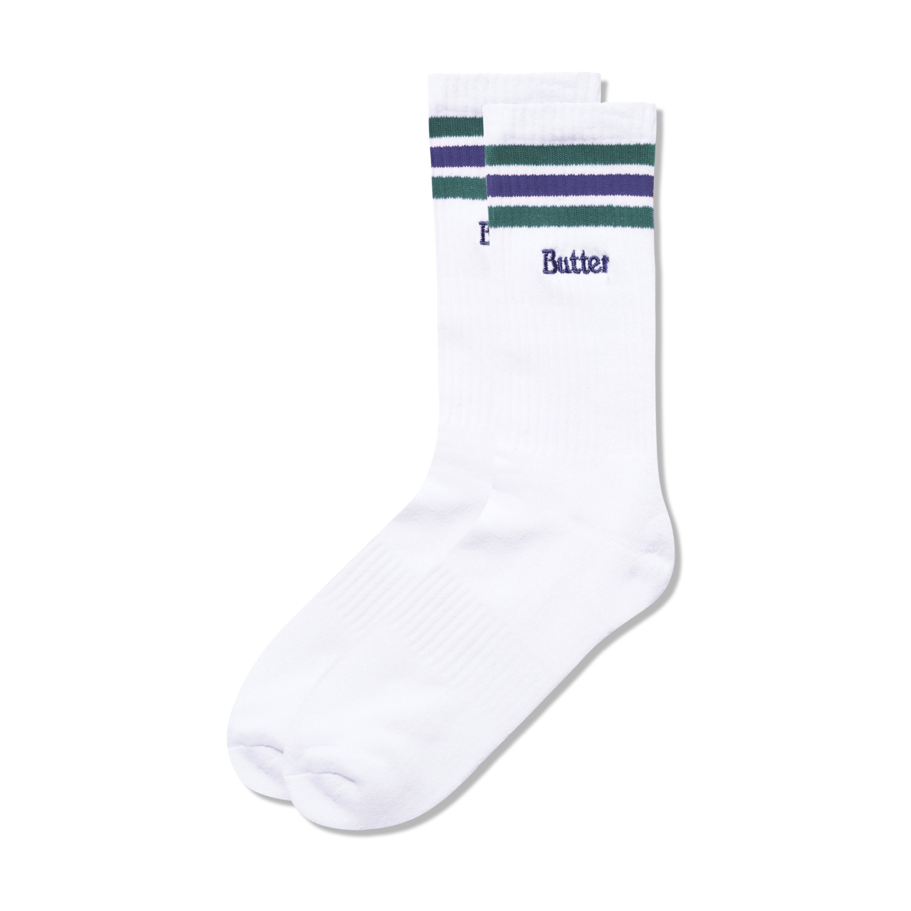 Butter Goods Stripe Socks White