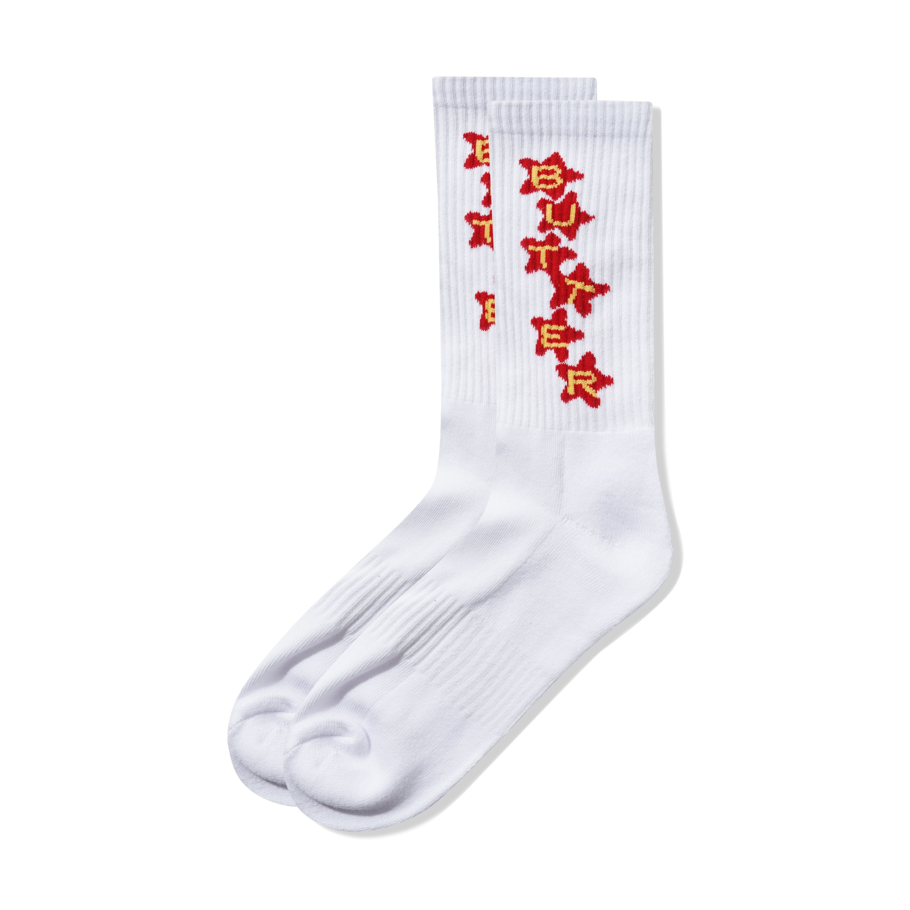 Butter Goods Star Socks White