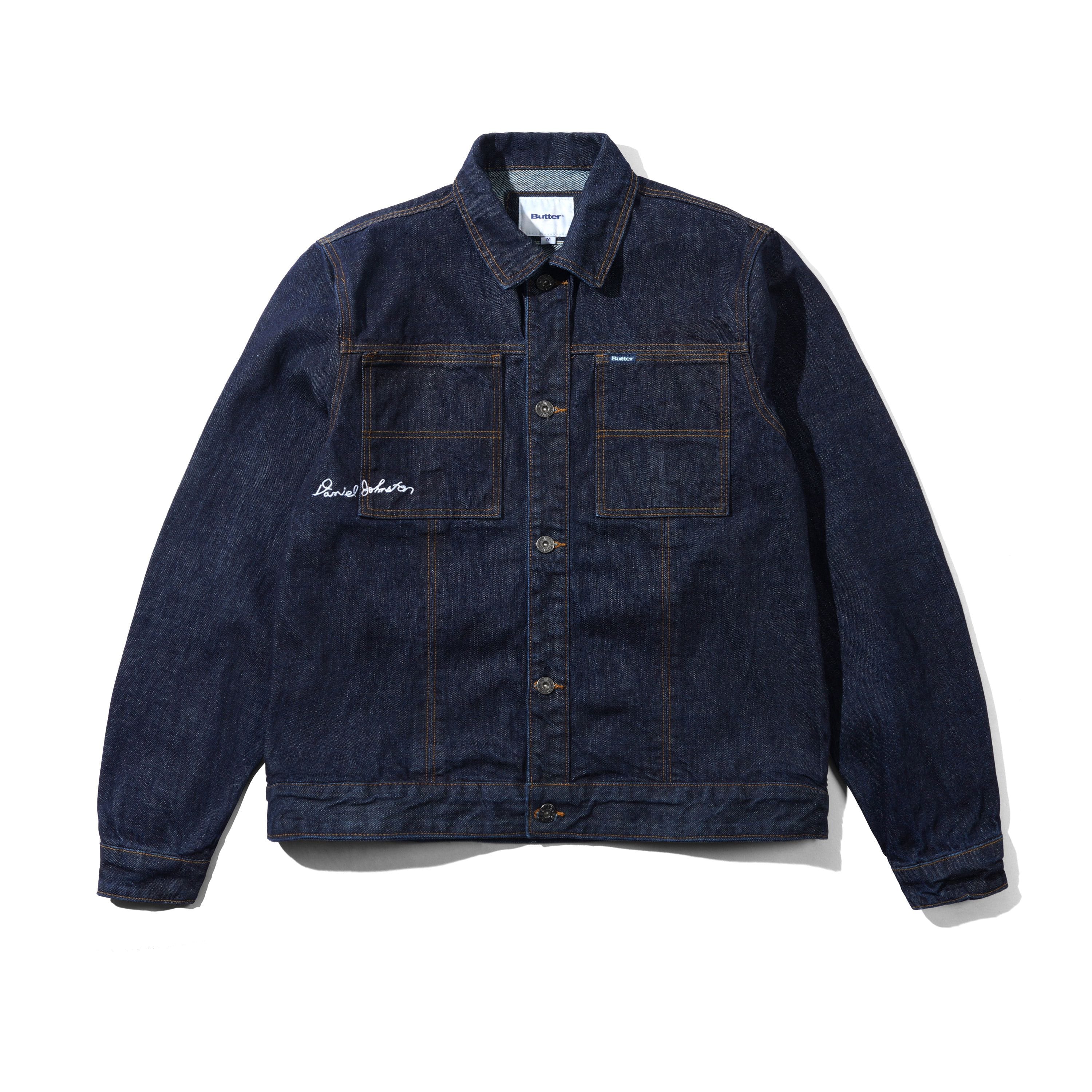 Butter Goods x Daniel Johnston Bull Selvedge Denim Jacket Raw Indigo