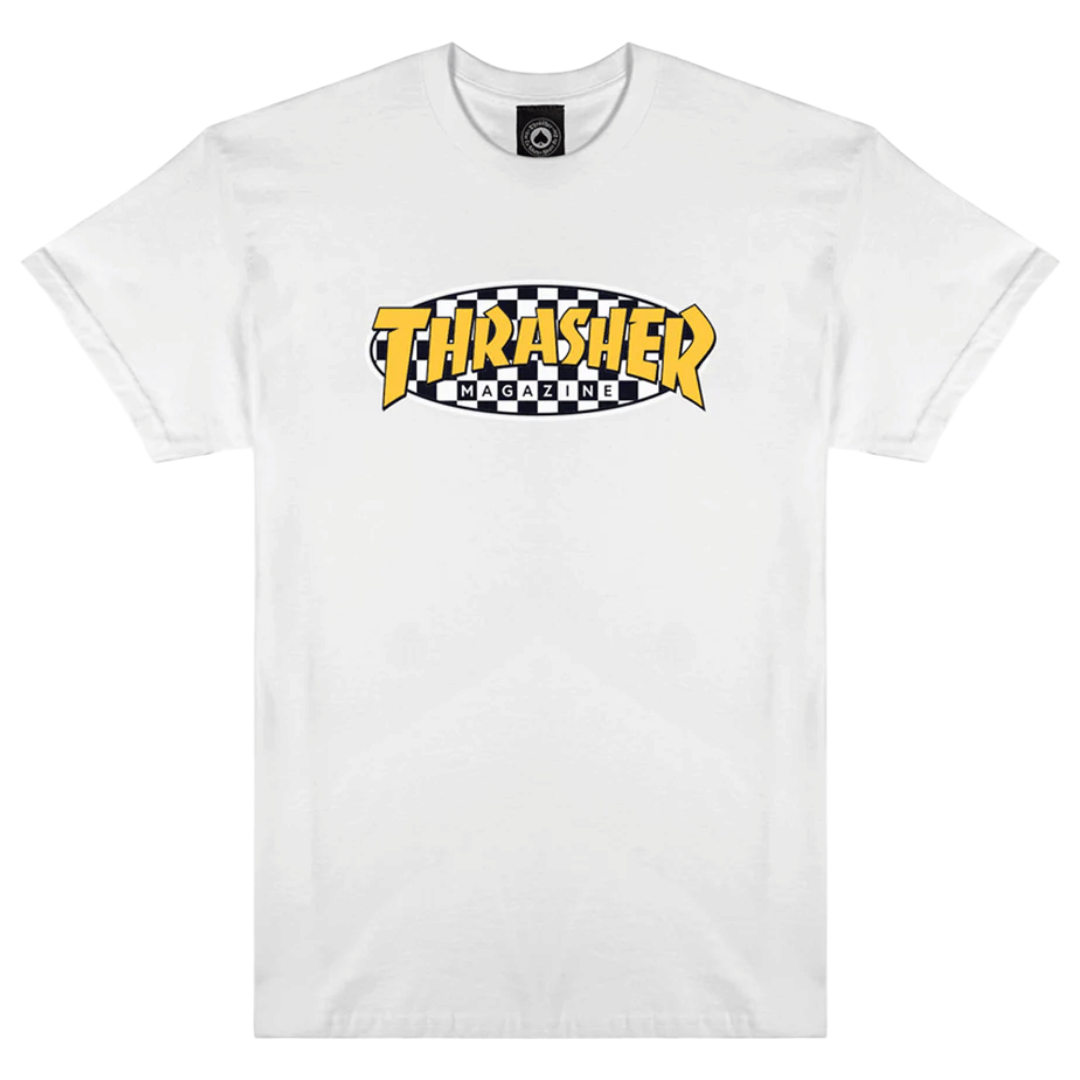 Thrasher Checkered Oval T-Shirt White