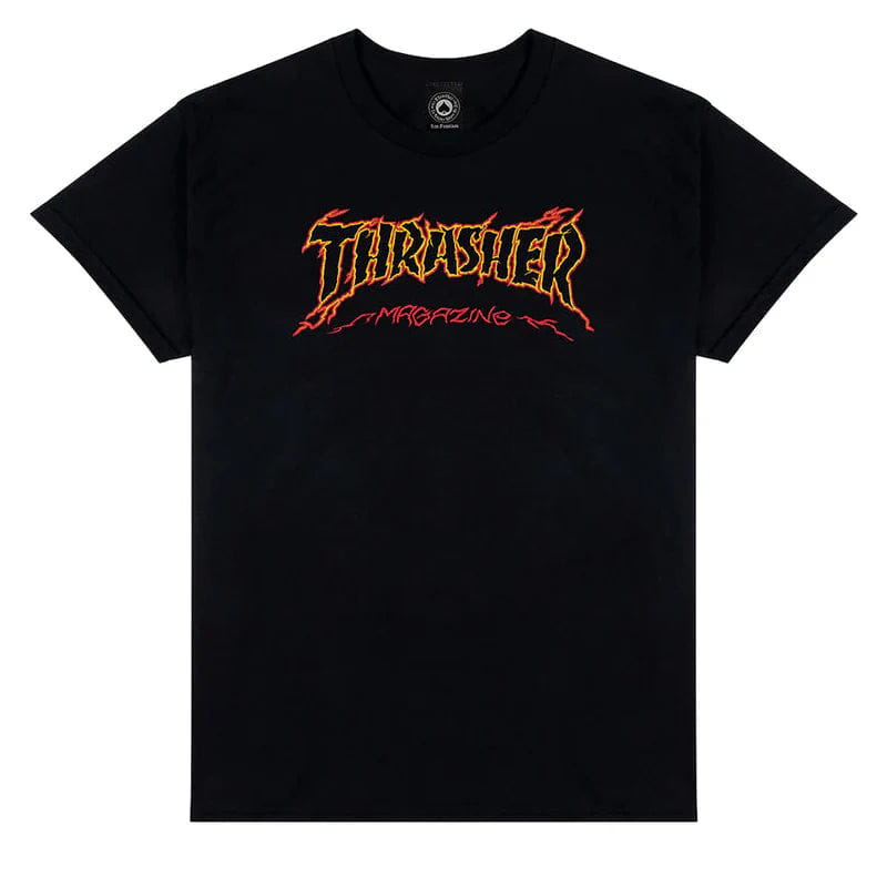 Thrasher Cracked by Exteennager T-Shirt Black