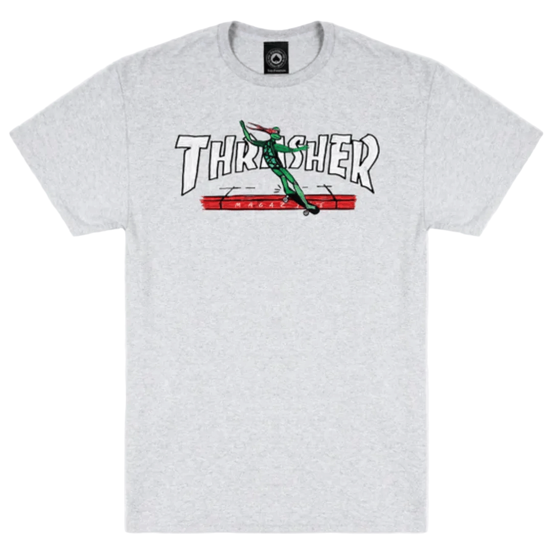 Thrasher Red Curb by LSD Worldpeace T-Shirt Ash Grey