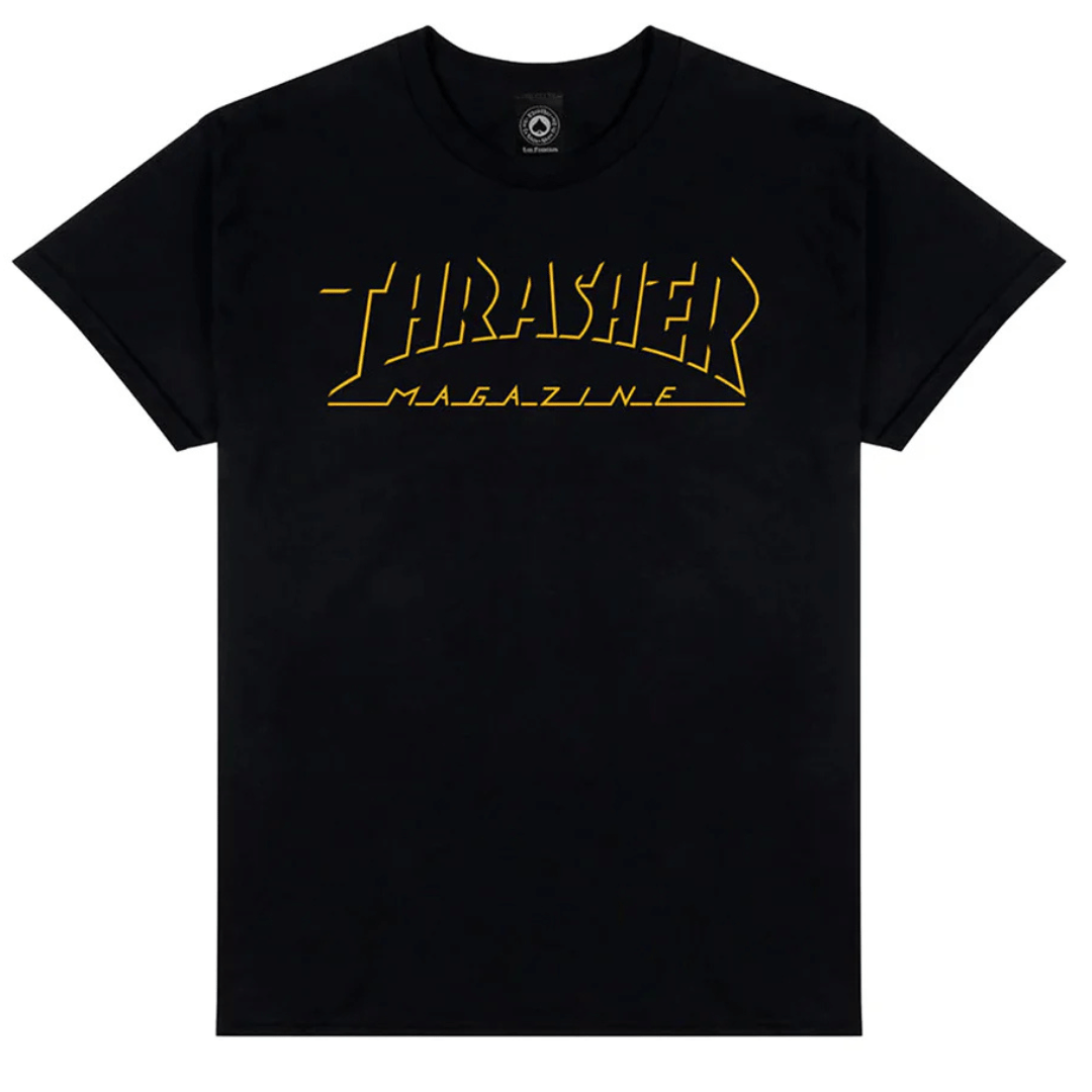 Thrasher Shadow Mag Logo T-Shirt Black