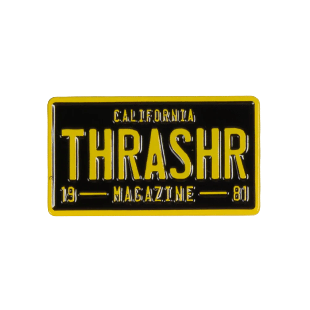 Thrasher License Plate Lapel Pin