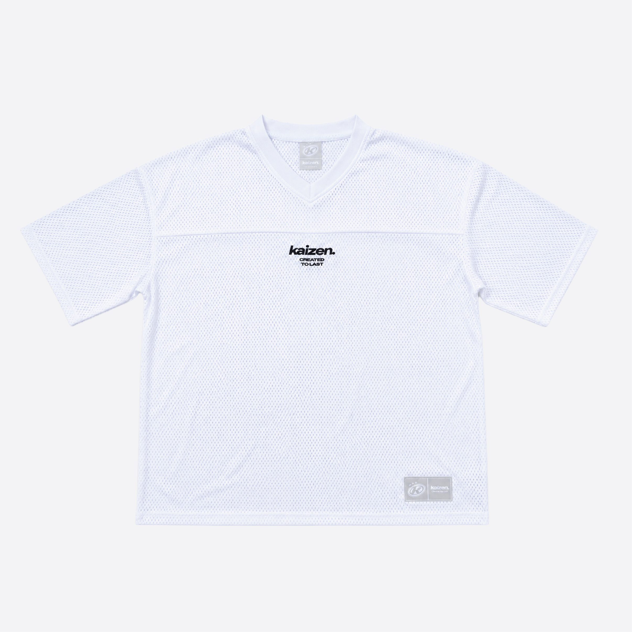 KAIZEN MARKET WHITE MESH JERSEY