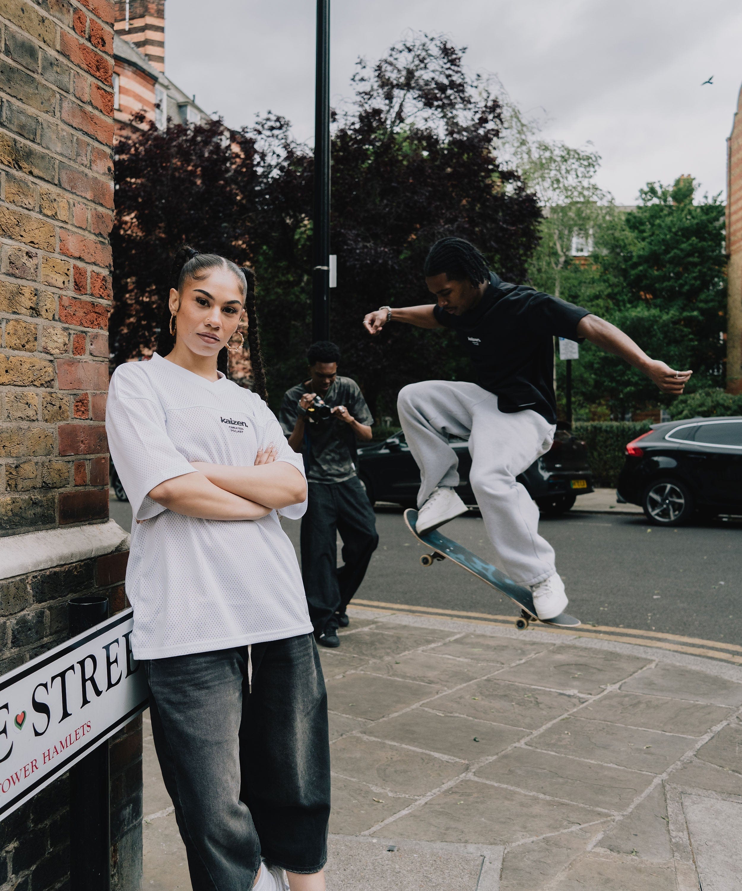 KAIZEN MARKET WHITE MESH JERSEY