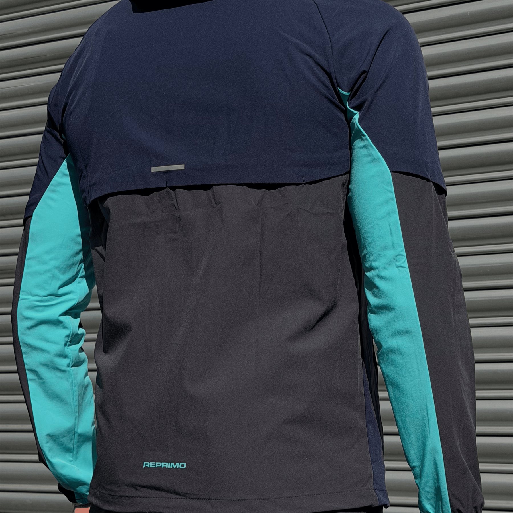 Reprimo Vortex Windbreaker Jacket 'Blue Steel Cyan'