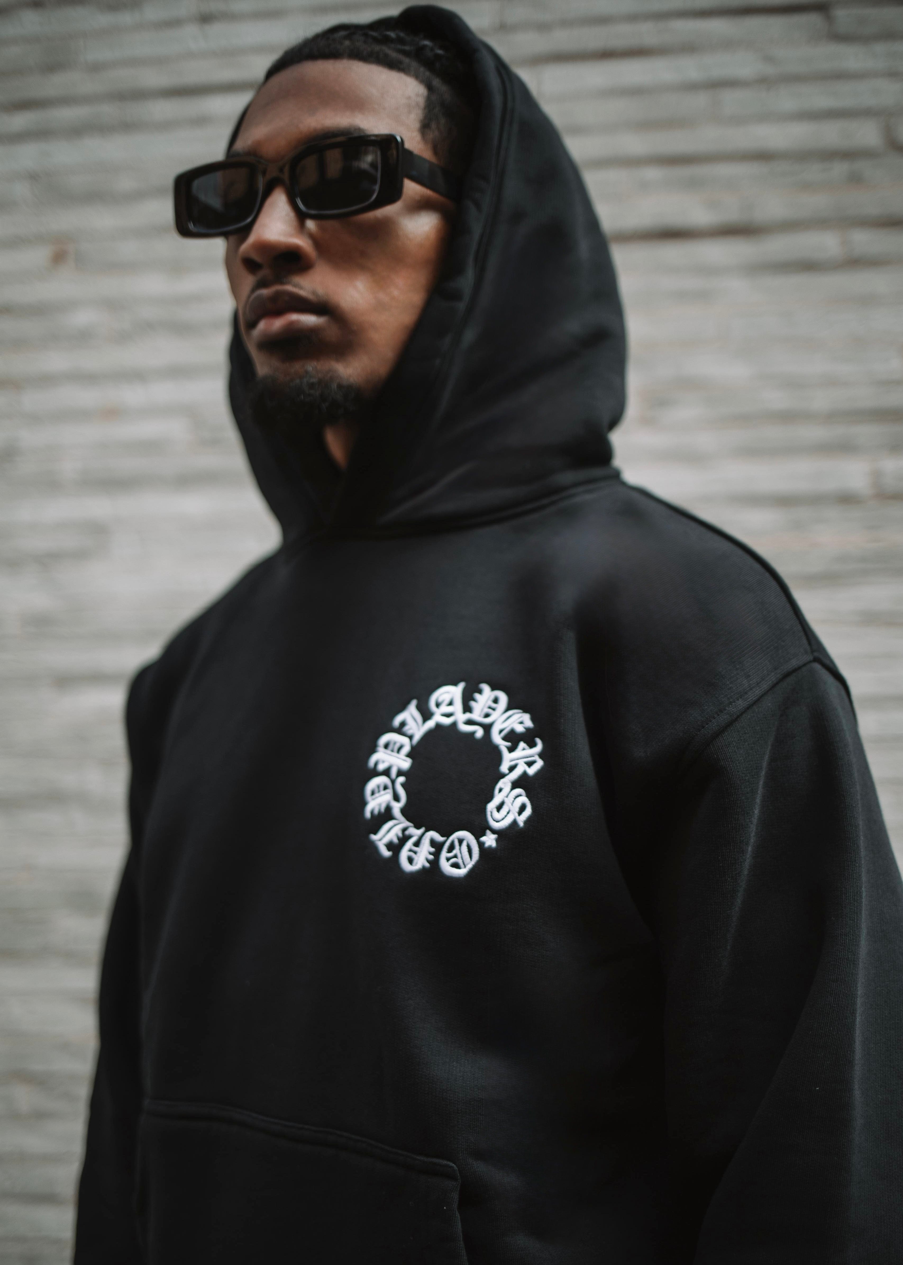 PLAYERS ONLY BLACK EMBROIDERED HOODIE