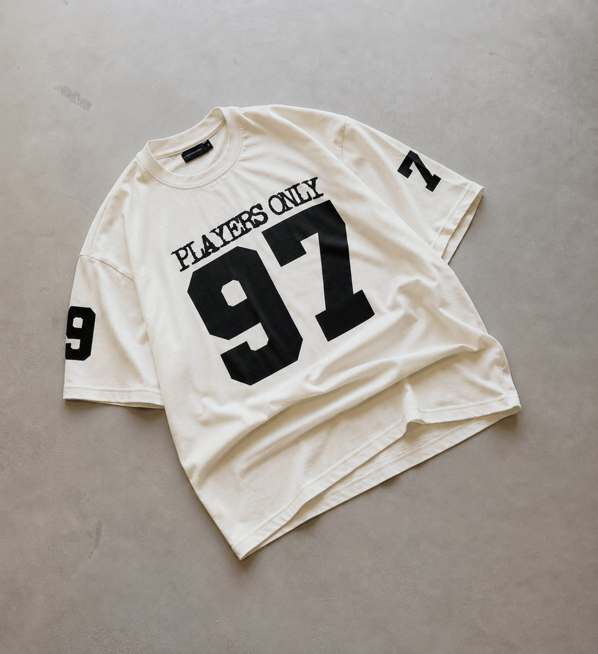 PLAYERS ONLY ECRU JERSEY TEE