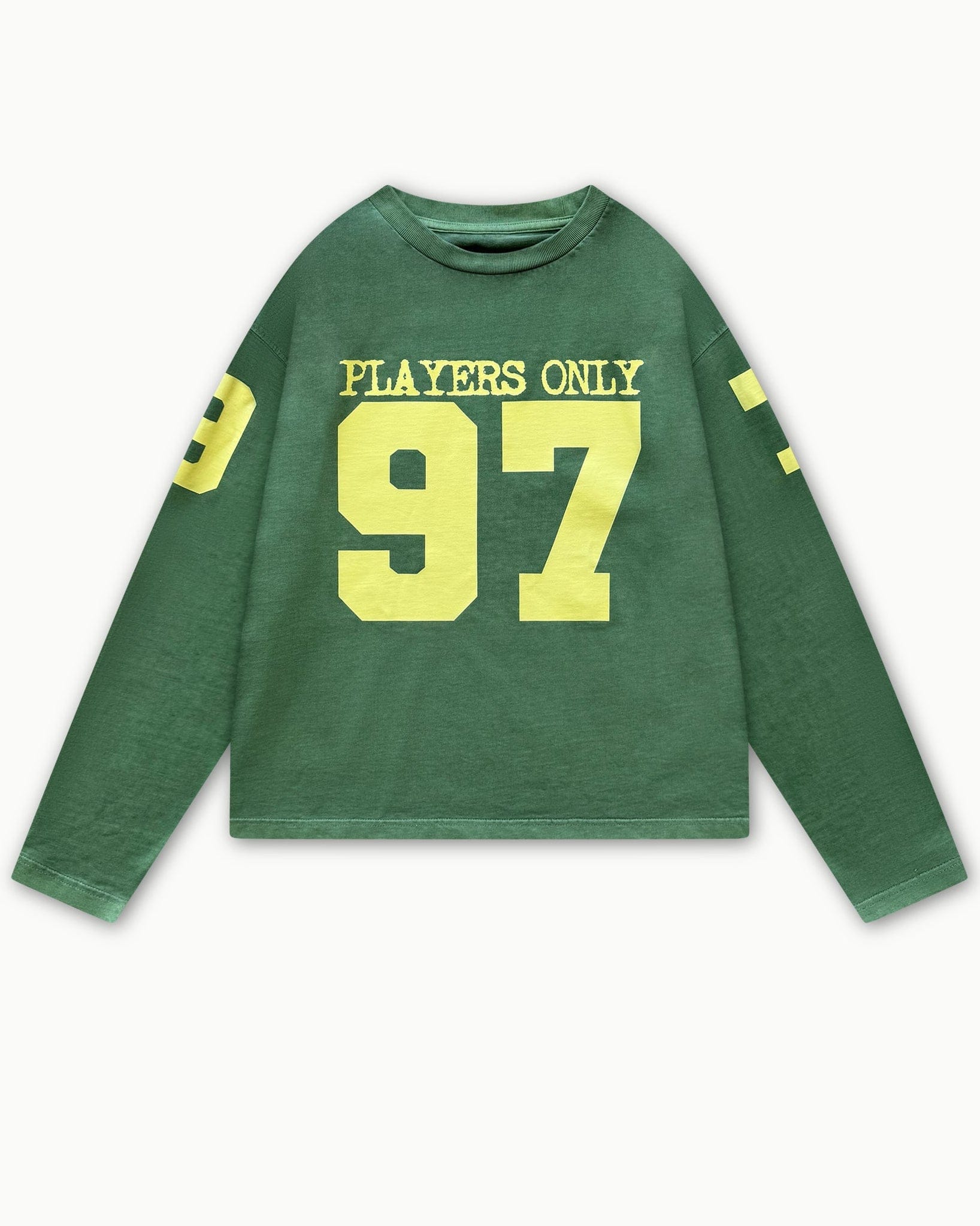PLAYERS ONLY WASHED GREEN JERSEY LONG SLEEVE