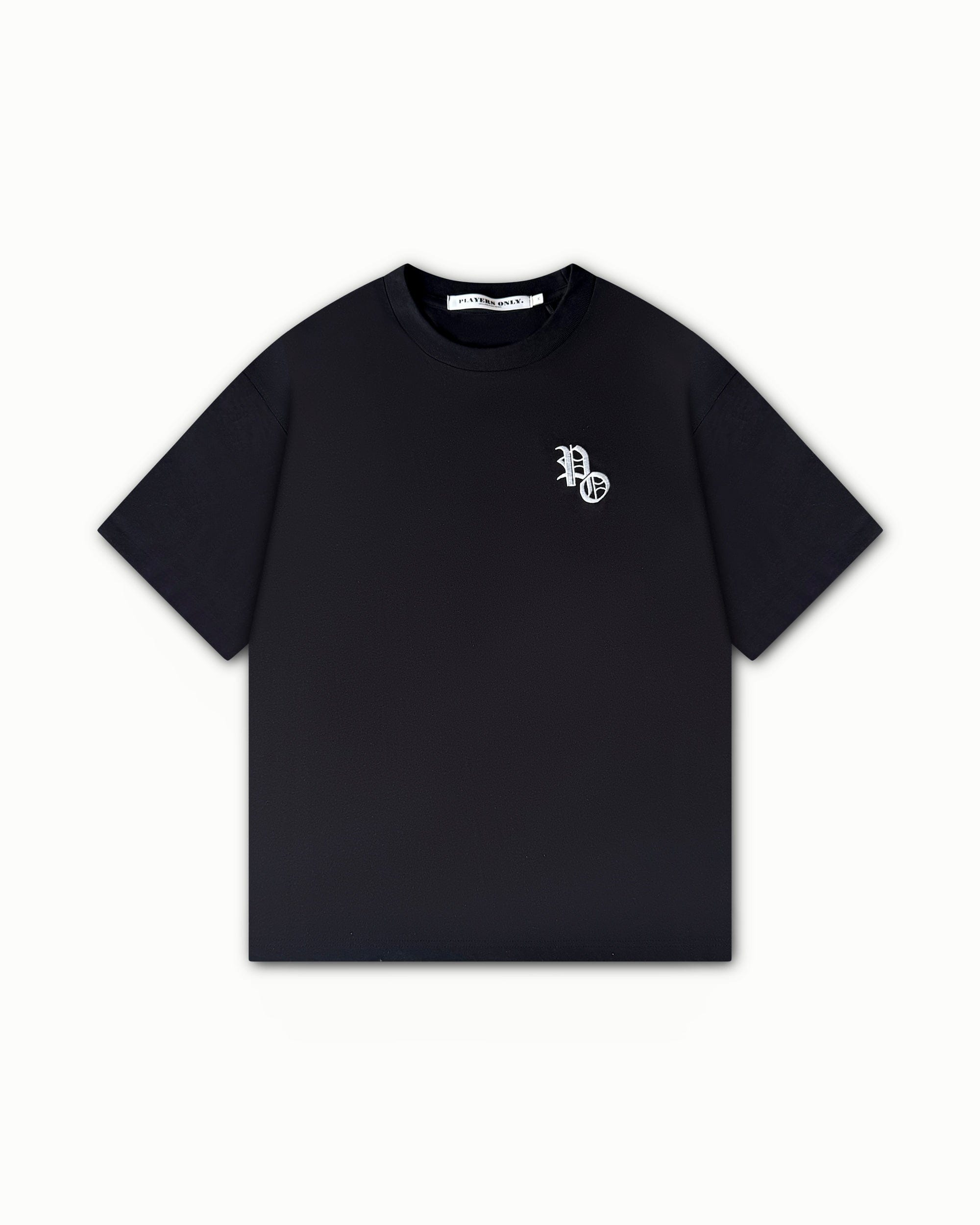 PLAYERS ONLY BLACK EMBROIDERED TEE