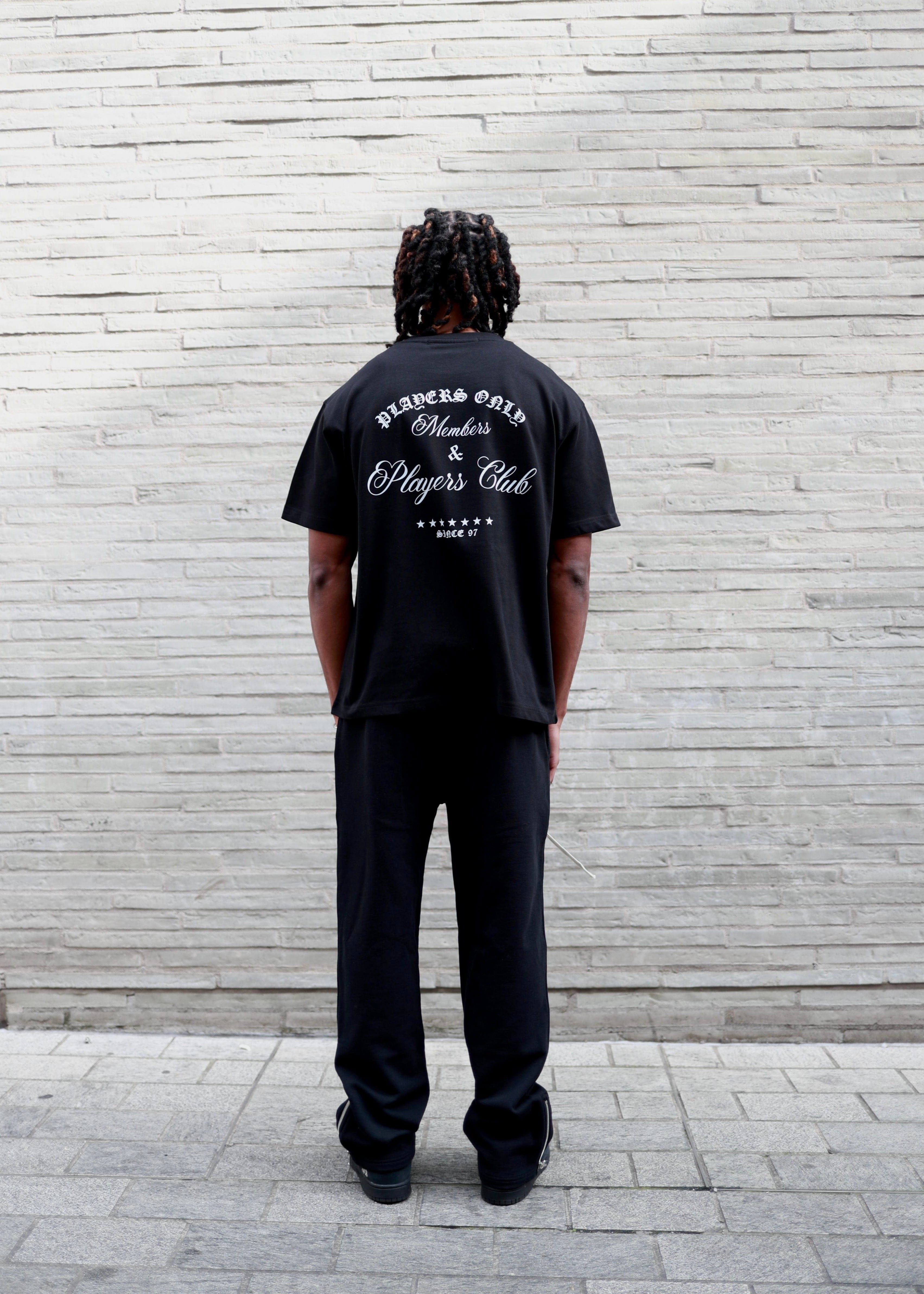 PLAYERS ONLY BLACK EMBROIDERED TEE