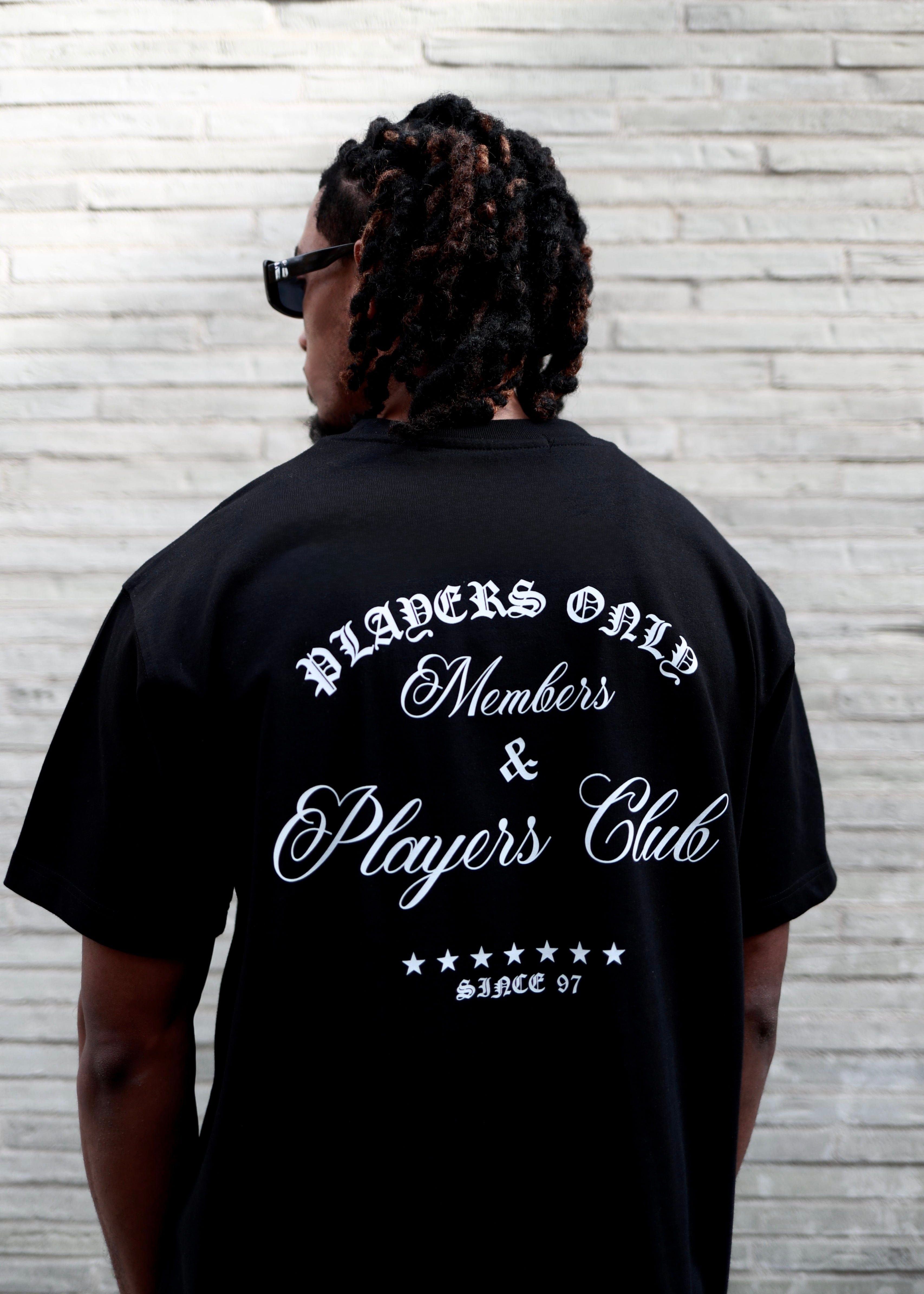 PLAYERS ONLY BLACK EMBROIDERED TEE