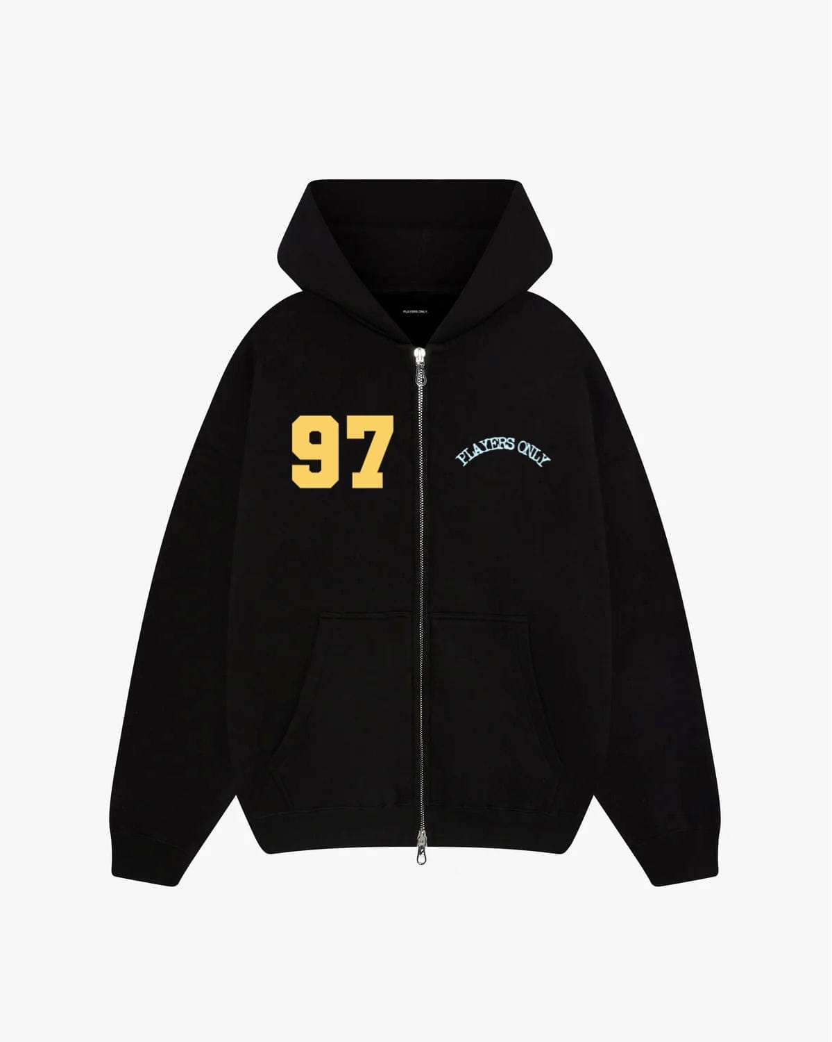 PLAYERS ONLY BLACK JERSEY ZIP HOODIE