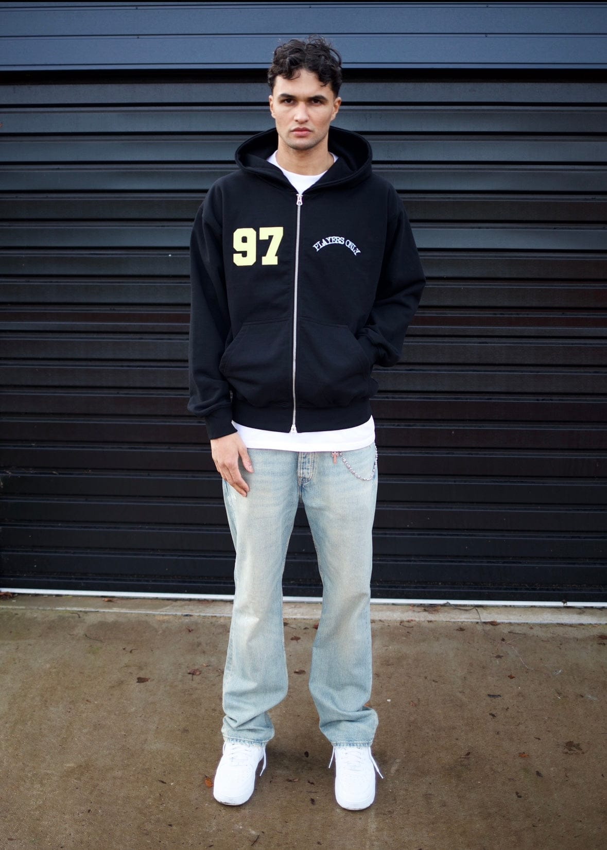 PLAYERS ONLY BLACK JERSEY ZIP HOODIE