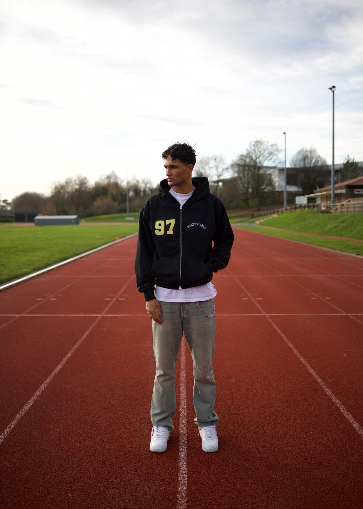 PLAYERS ONLY BLACK JERSEY ZIP HOODIE