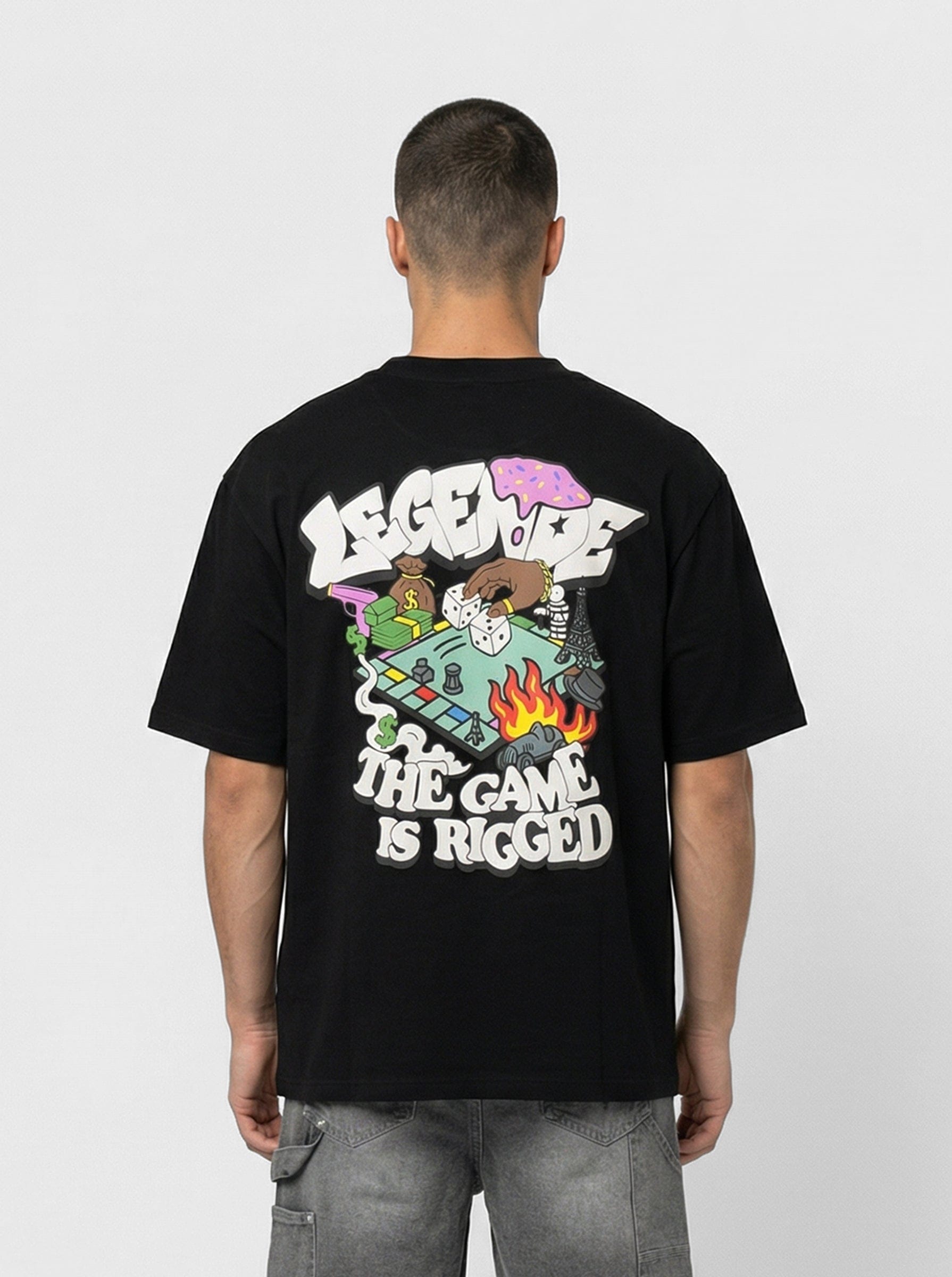 Legende Paris GAME IS RIGGED T-SHIRT - BLACK