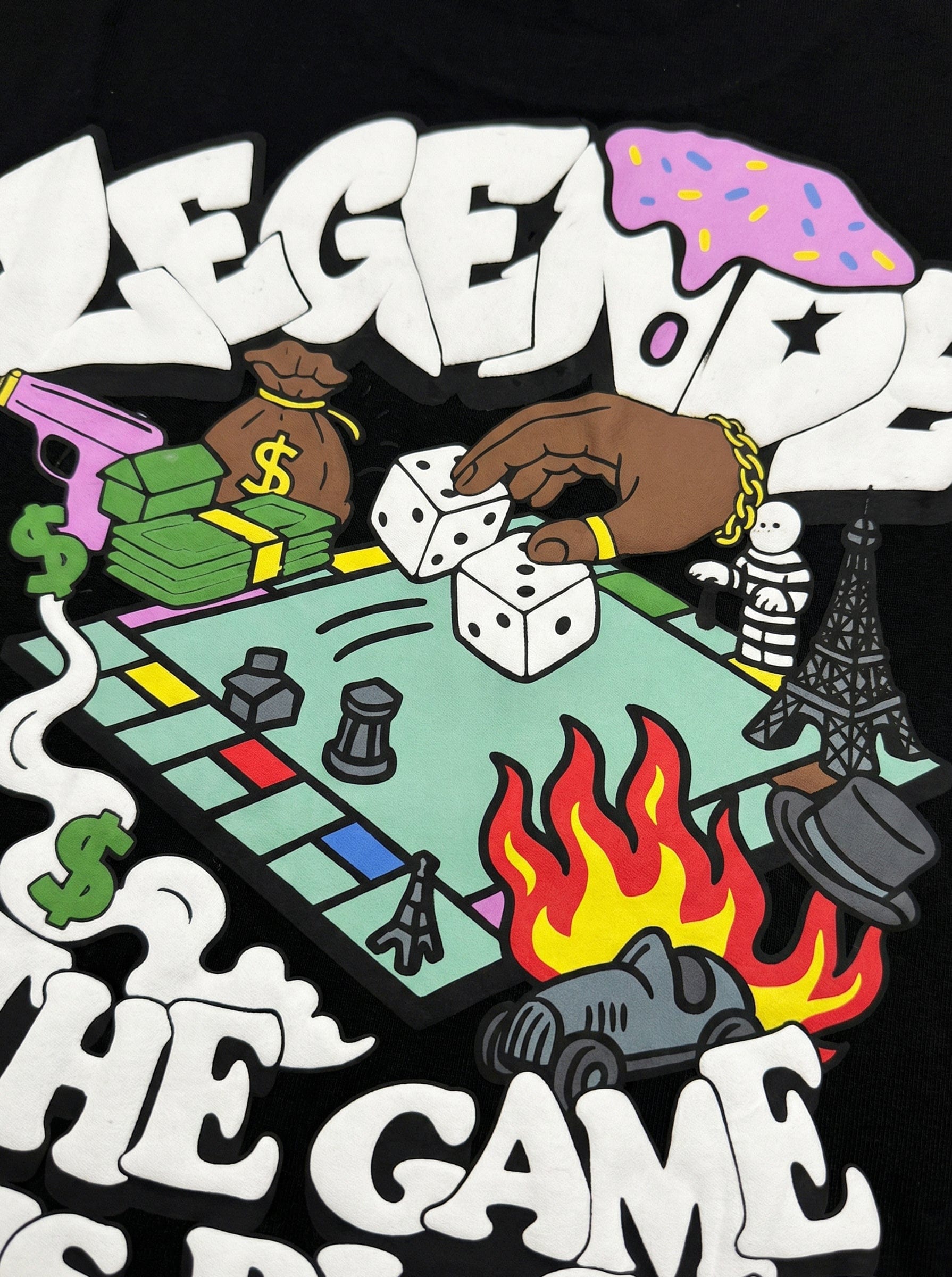 Legende Paris GAME IS RIGGED T-SHIRT - BLACK
