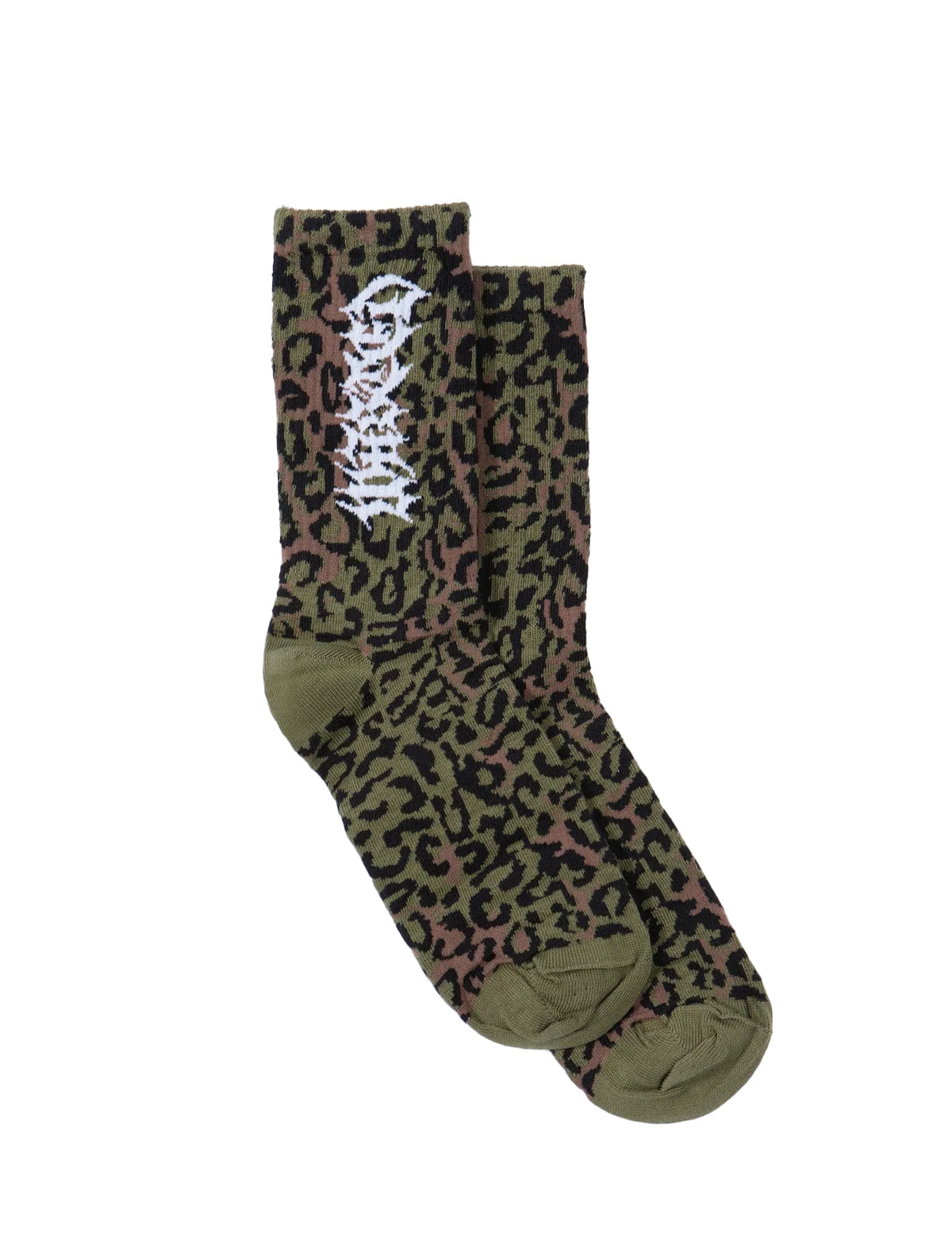 Wasted Paris Cheetah Socks Olive/Khaki Camo