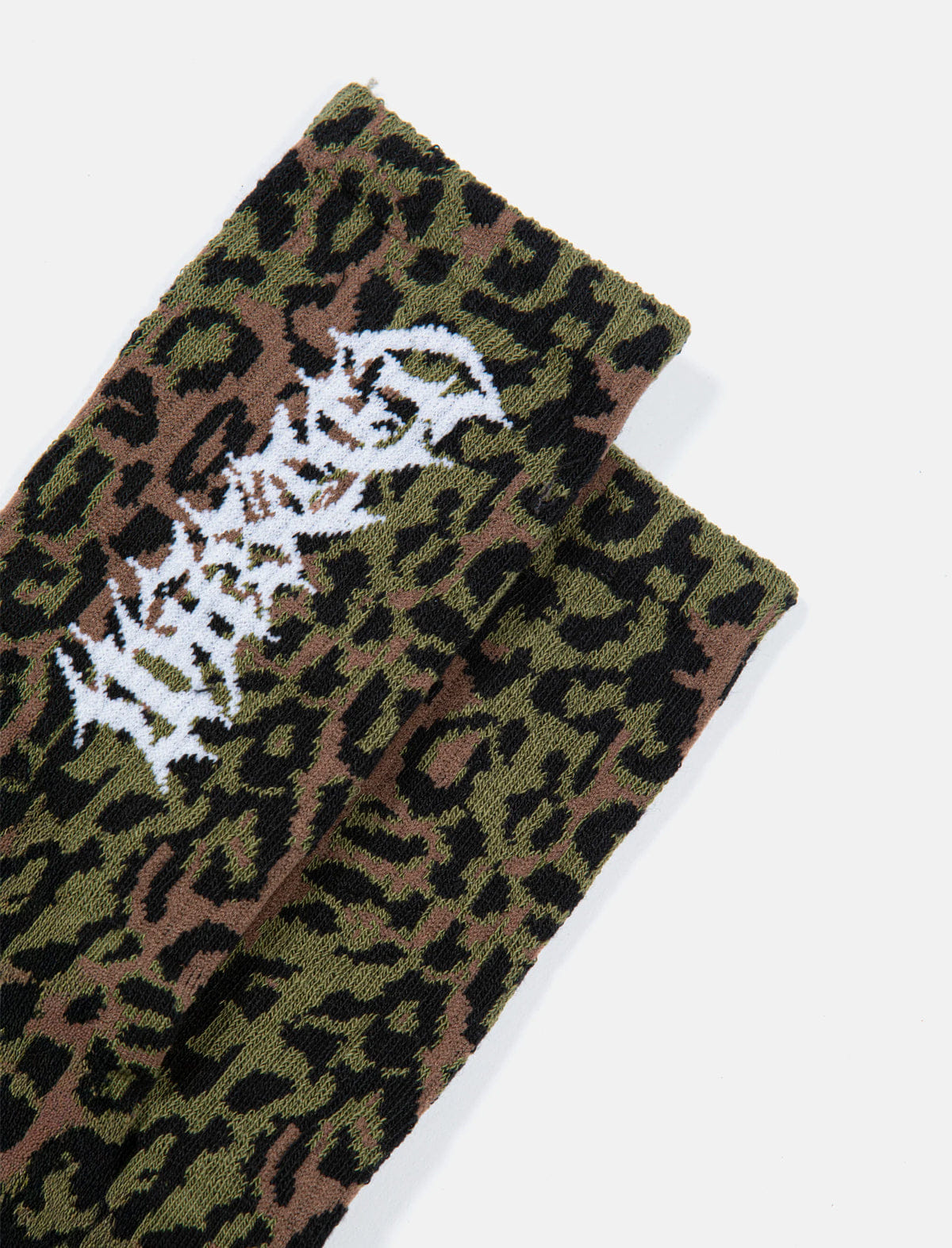 Wasted Paris Cheetah Socks Olive/Khaki Camo