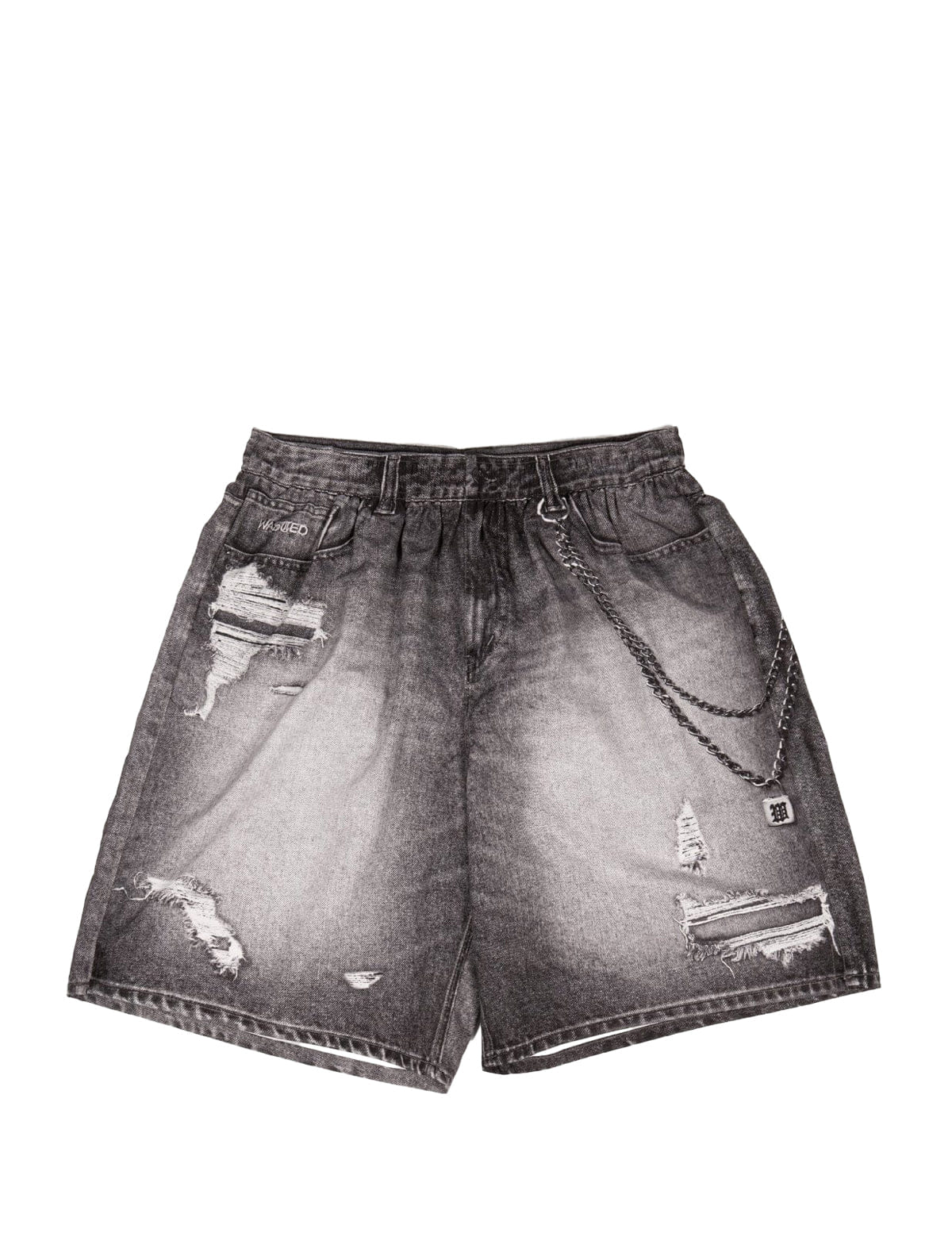 Wasted Paris Destroy Tromp L'oeil Swim Shorts Faded Black
