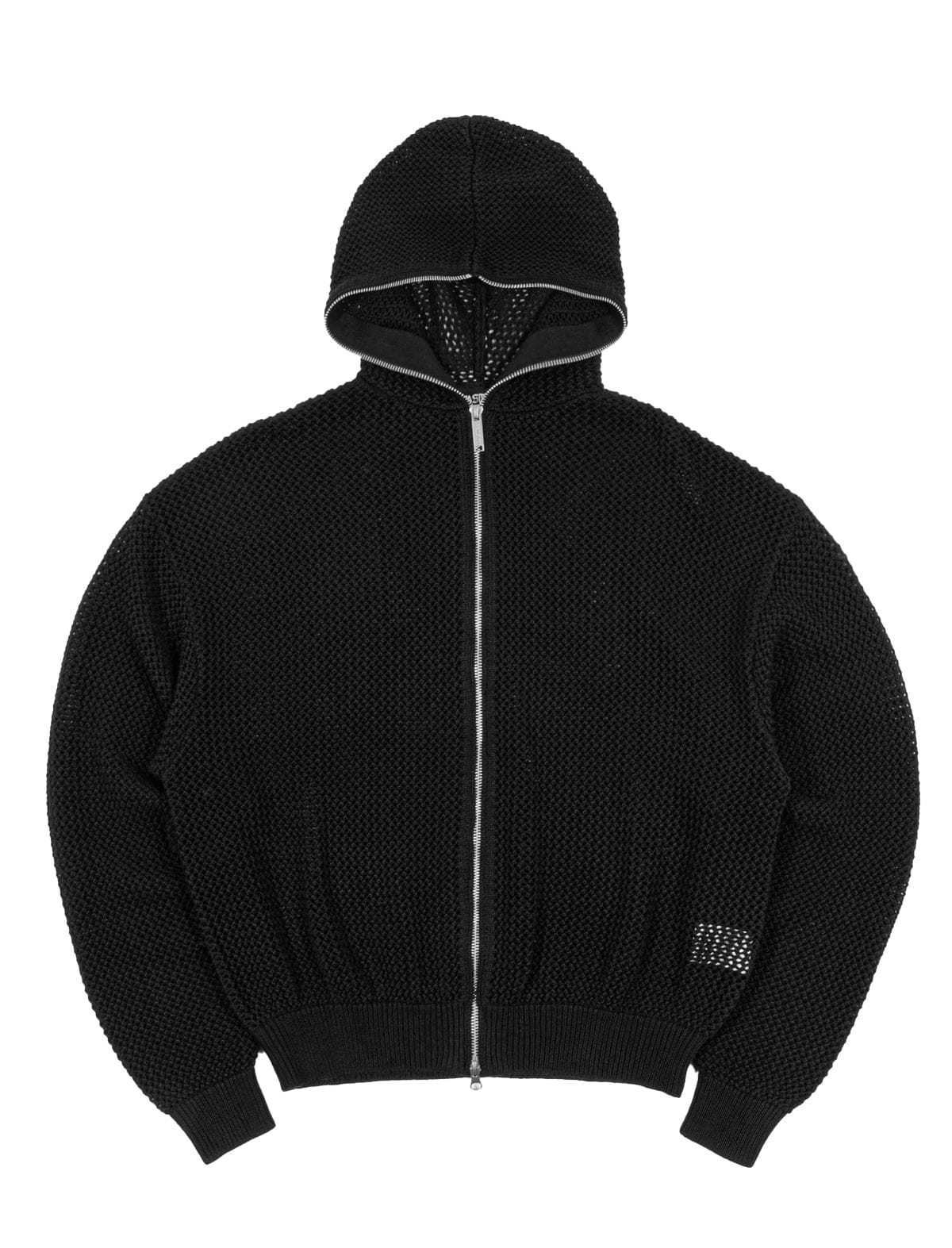 Wasted Paris Realm Full Zip Loose Sweater Black